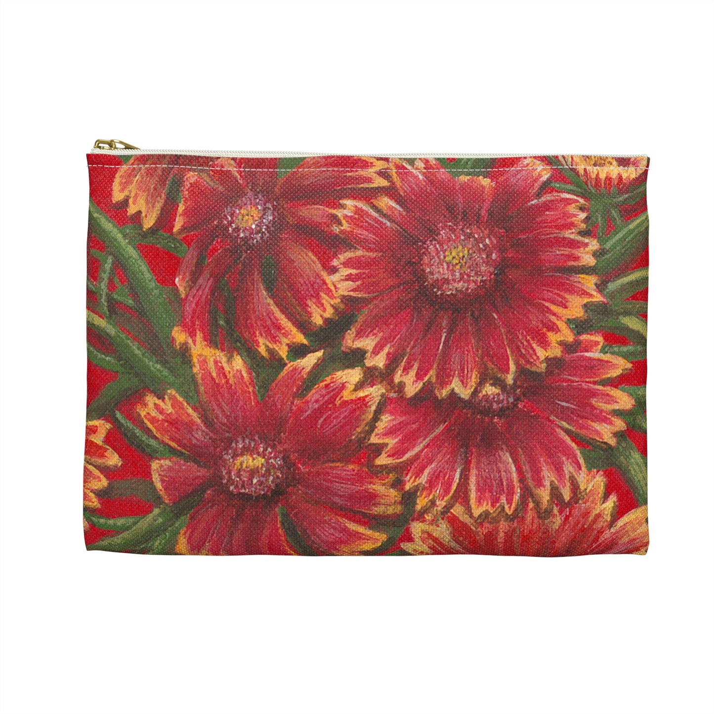Accessory Pouch, Indian Blanket, Oklahoma State Wildflower, Native Floral