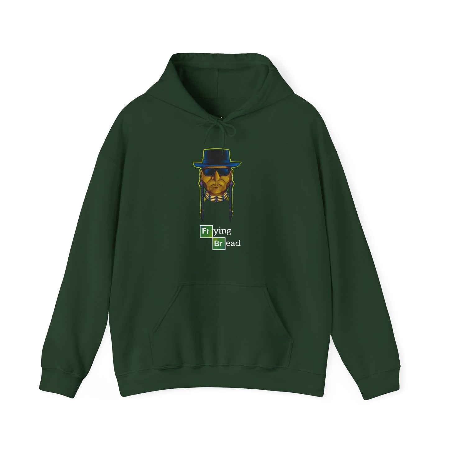 Unisex Heavy Blend™ Hooded Sweatshirt, Walter Red, Frying Bread, Native American, Pop Art, Native Humor