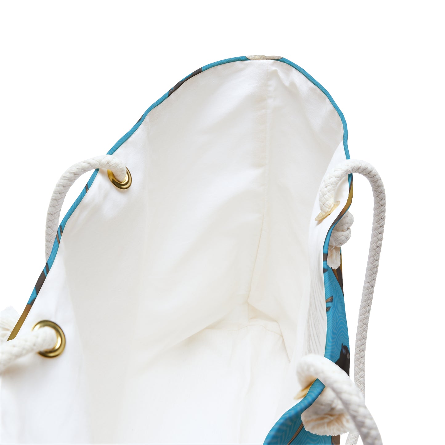 Weekender Bag, Turquoise, Bison Transition, Buffalo, Native American, PowWow Tote