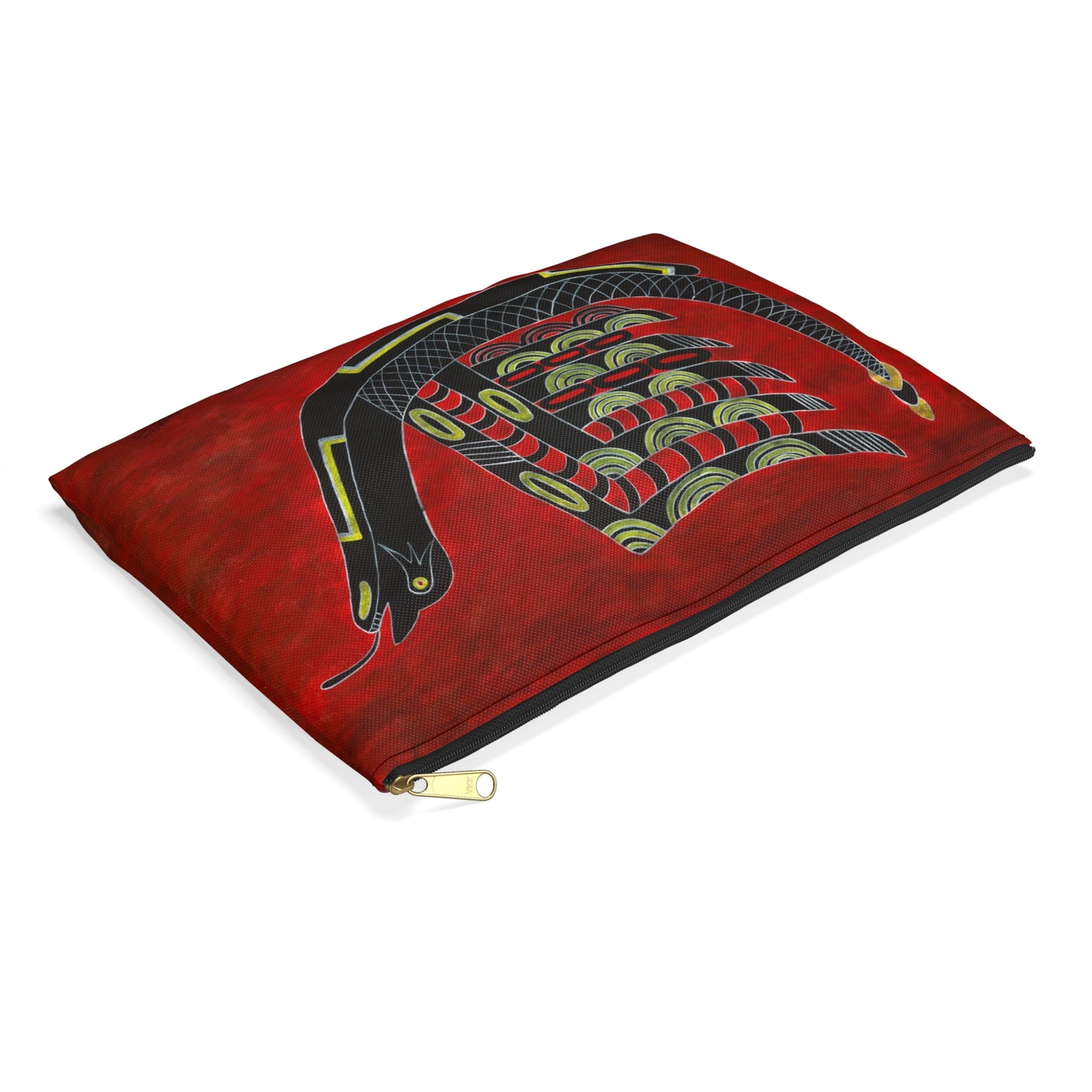 Accessory Pouch, Bird Serpent, SouthEast Mound Symbol, Ancient Tribal Motif