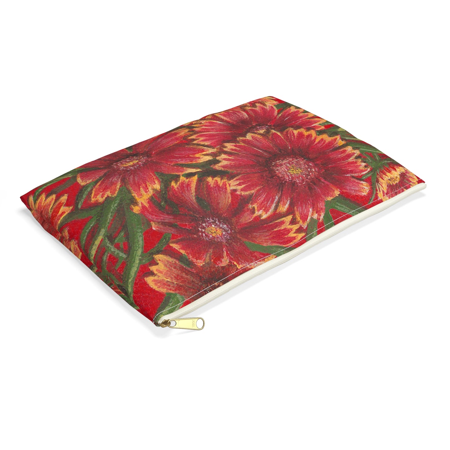 Accessory Pouch, Indian Blanket, Oklahoma State Wildflower, Native Floral