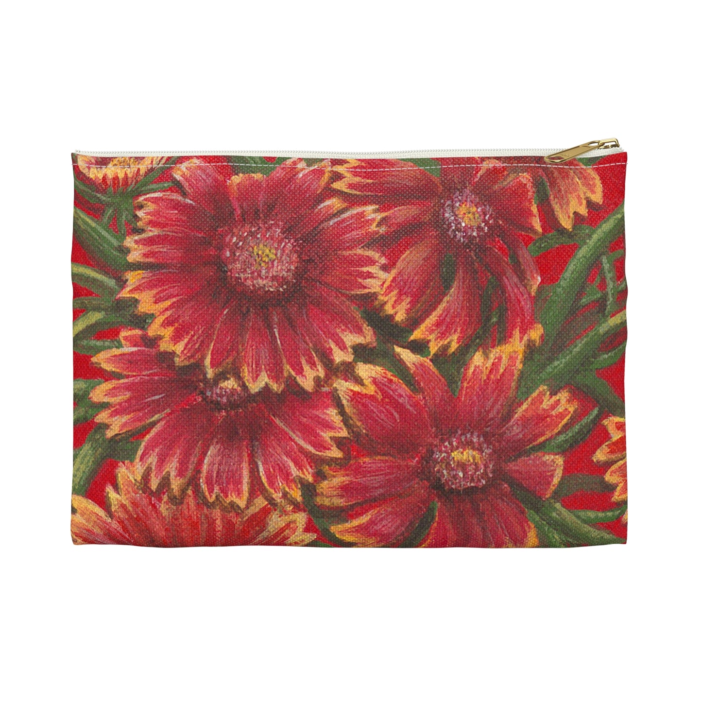 Accessory Pouch, Indian Blanket, Oklahoma State Wildflower, Native Floral