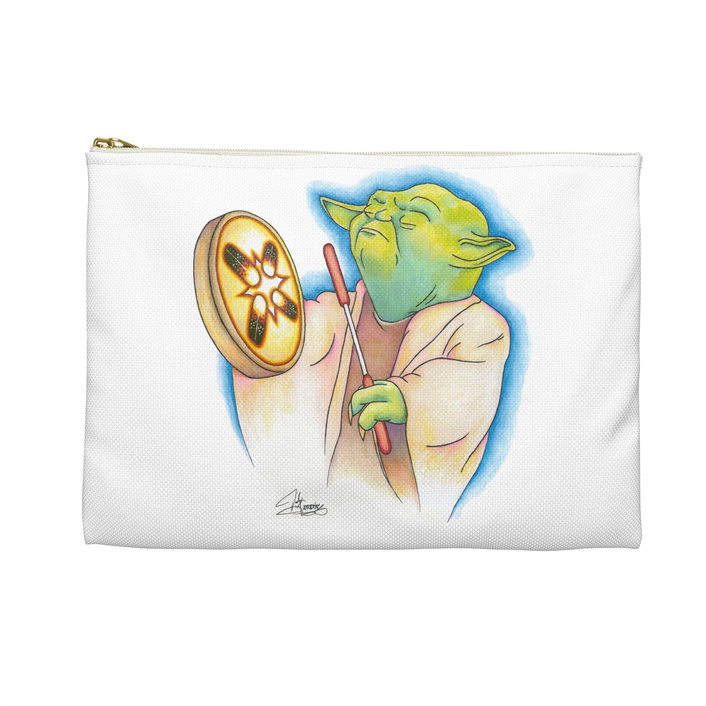 Accessory Pouch, Song From Long Ago, Alien Playing Native Hand Drum, Native American, Native Humor, Pop Art