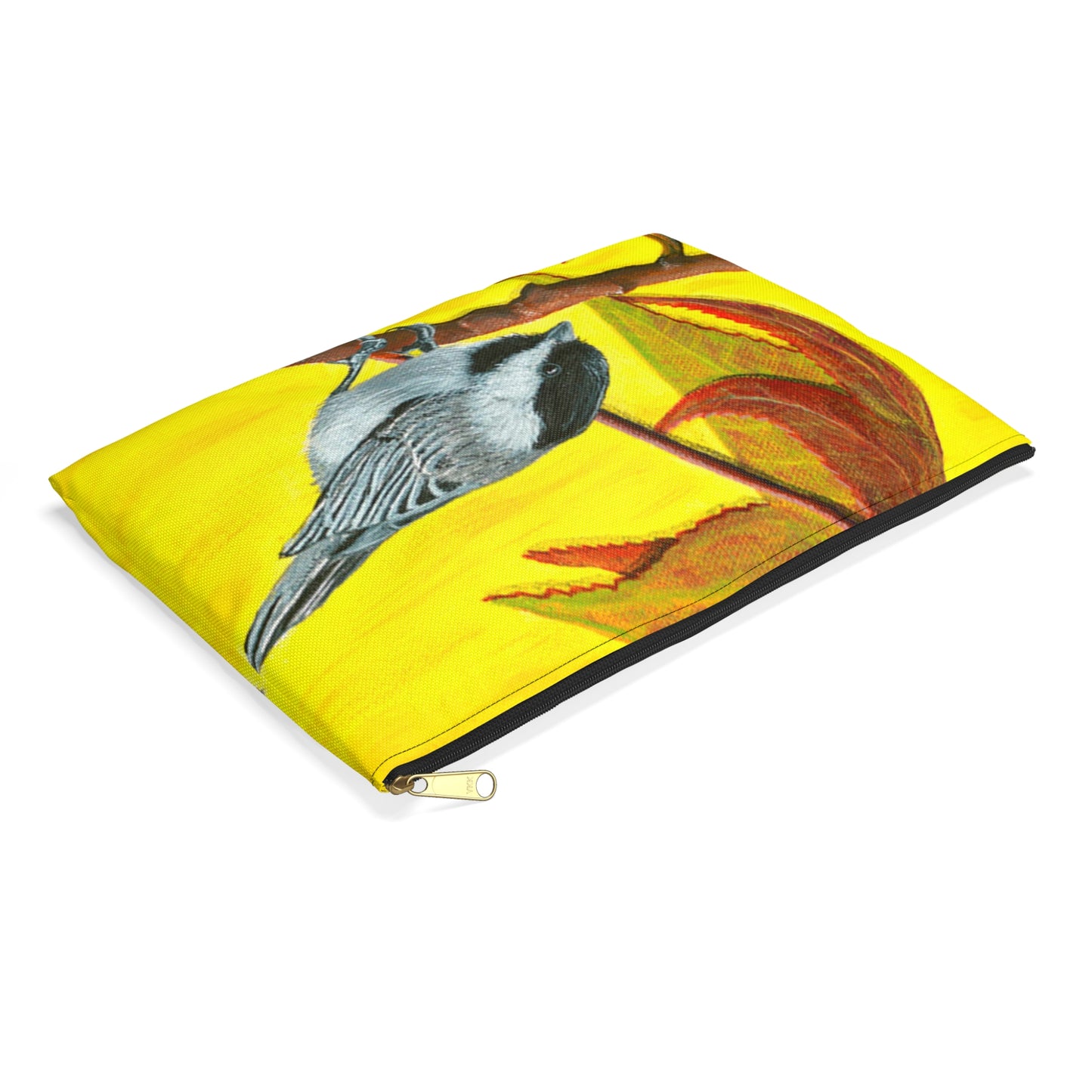 Accessory Pouch, Chickadee, Fall Theme, Yellow