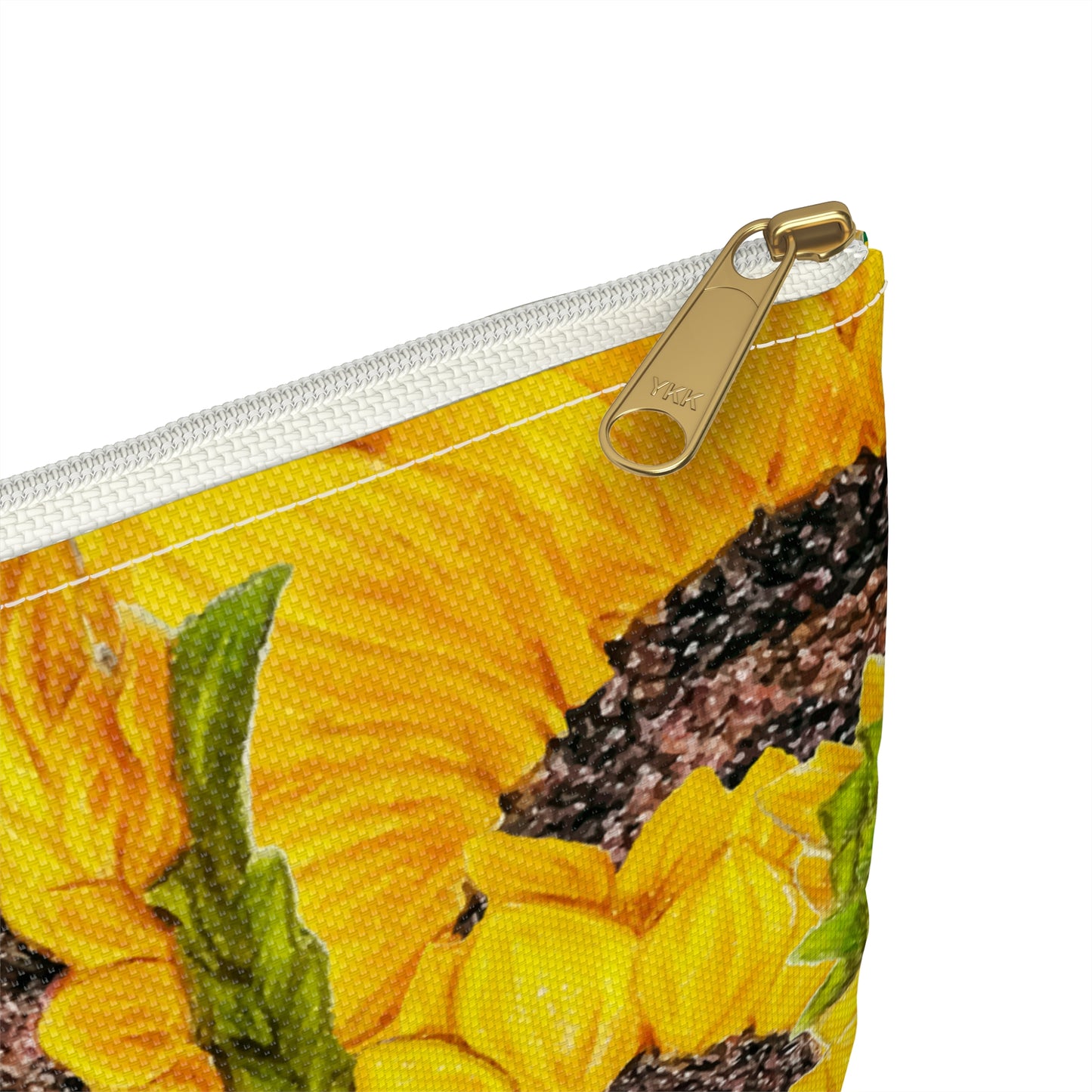 Accessory Pouch, Sunflower Theme, Oklahoma Wildflower, Yellow Floral, Sunflower Art