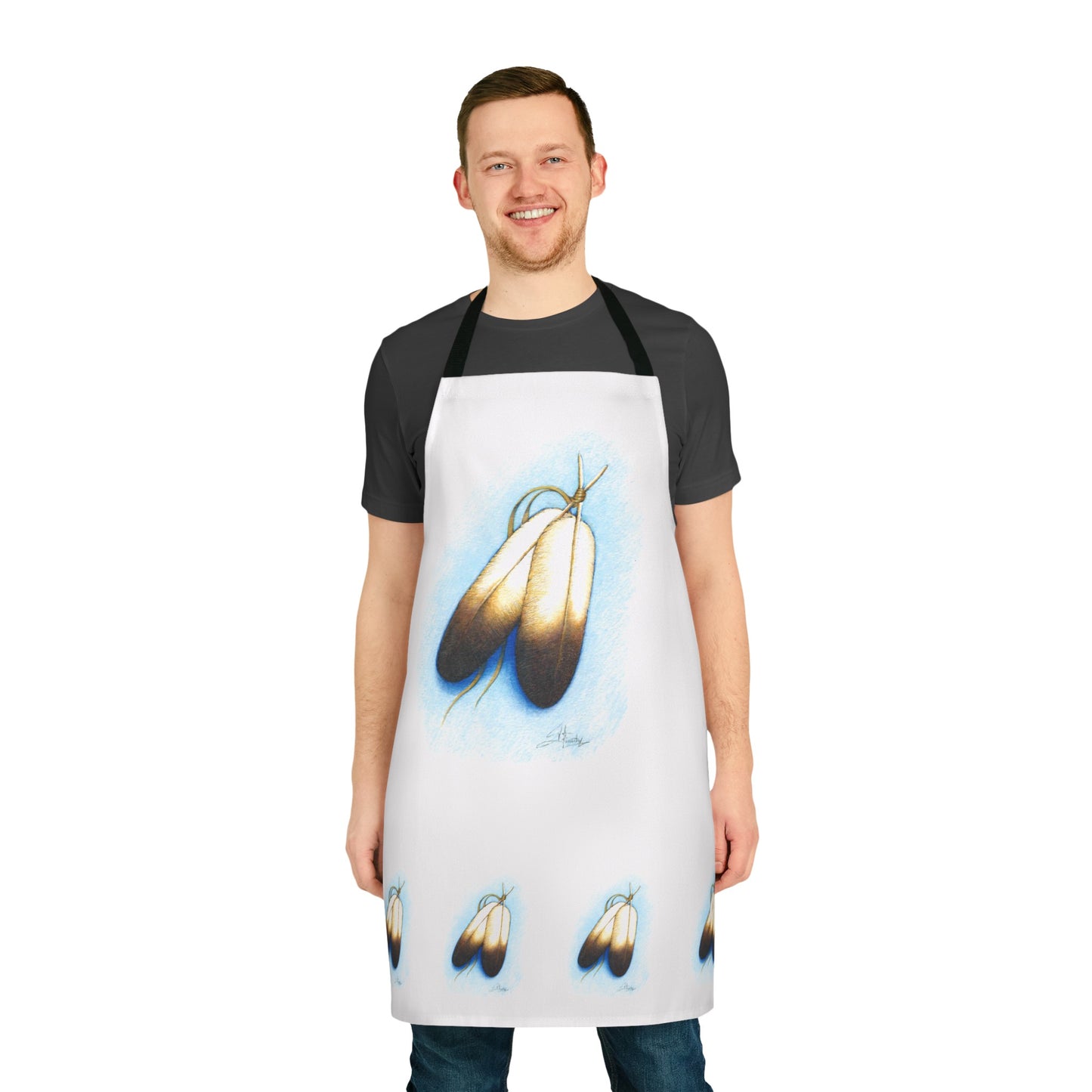 Apron with Feather Art