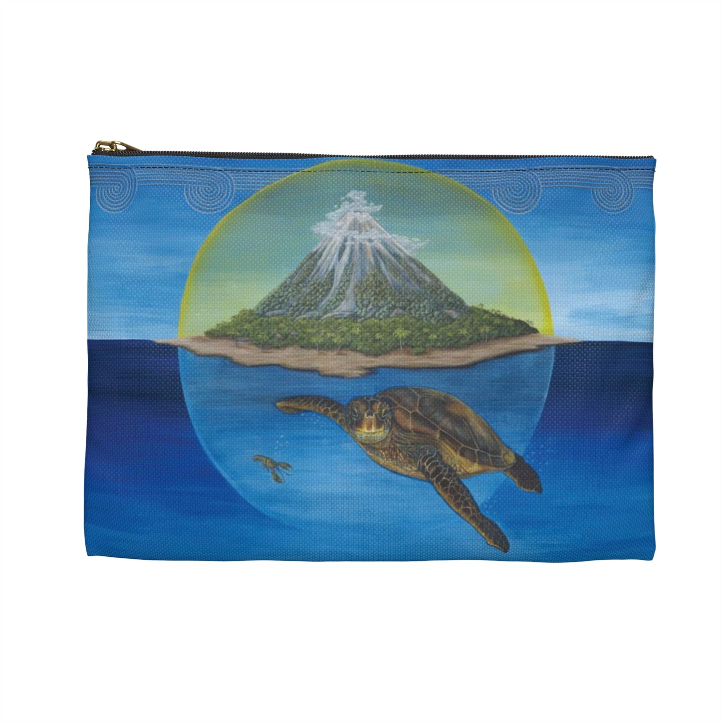 Accessory Pouch, Sea Turtle, Tropical Island, Ocean Scene, Cherokee Origins