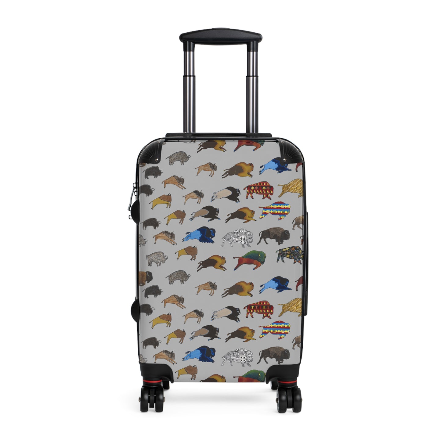 Suitcase, Gray, Bison Transition, Buffalo, Nation American, Luggage, Carry On