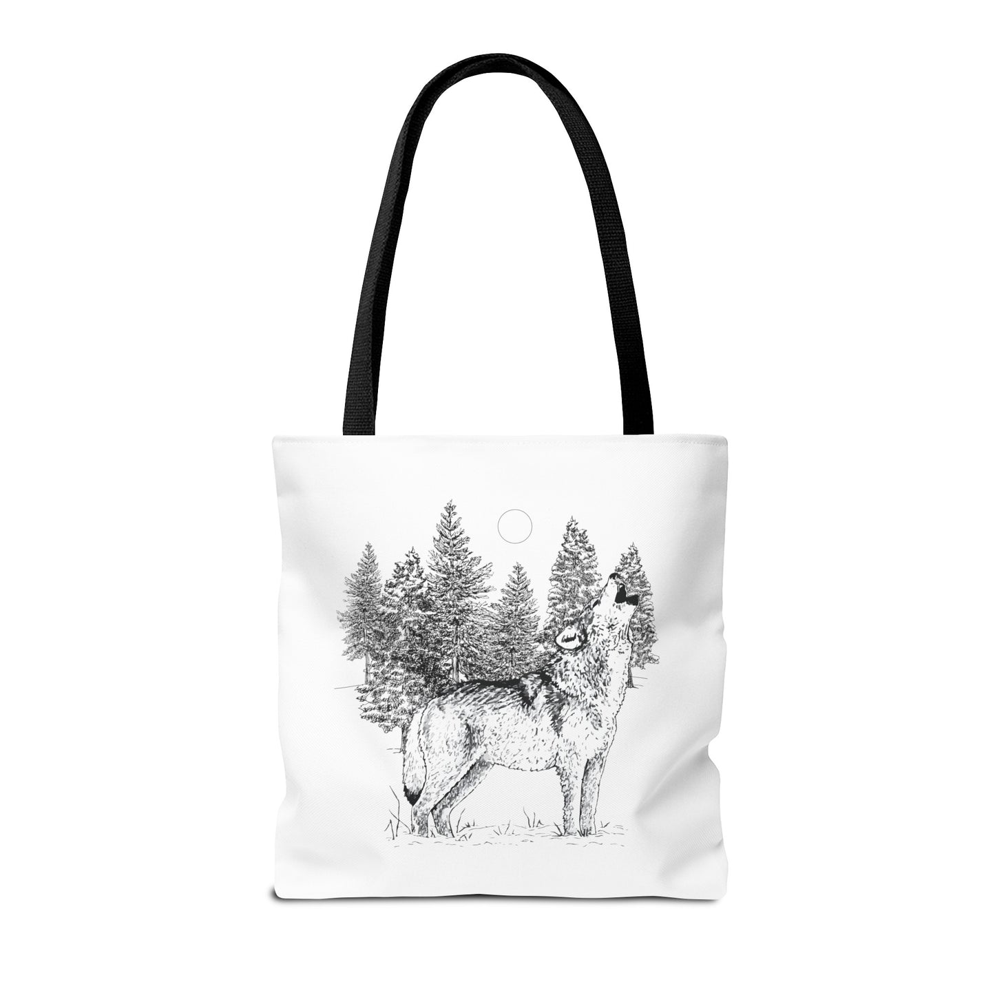 Howling Wolf Tote Bag , Travel tote, Powwow bag, Native American design