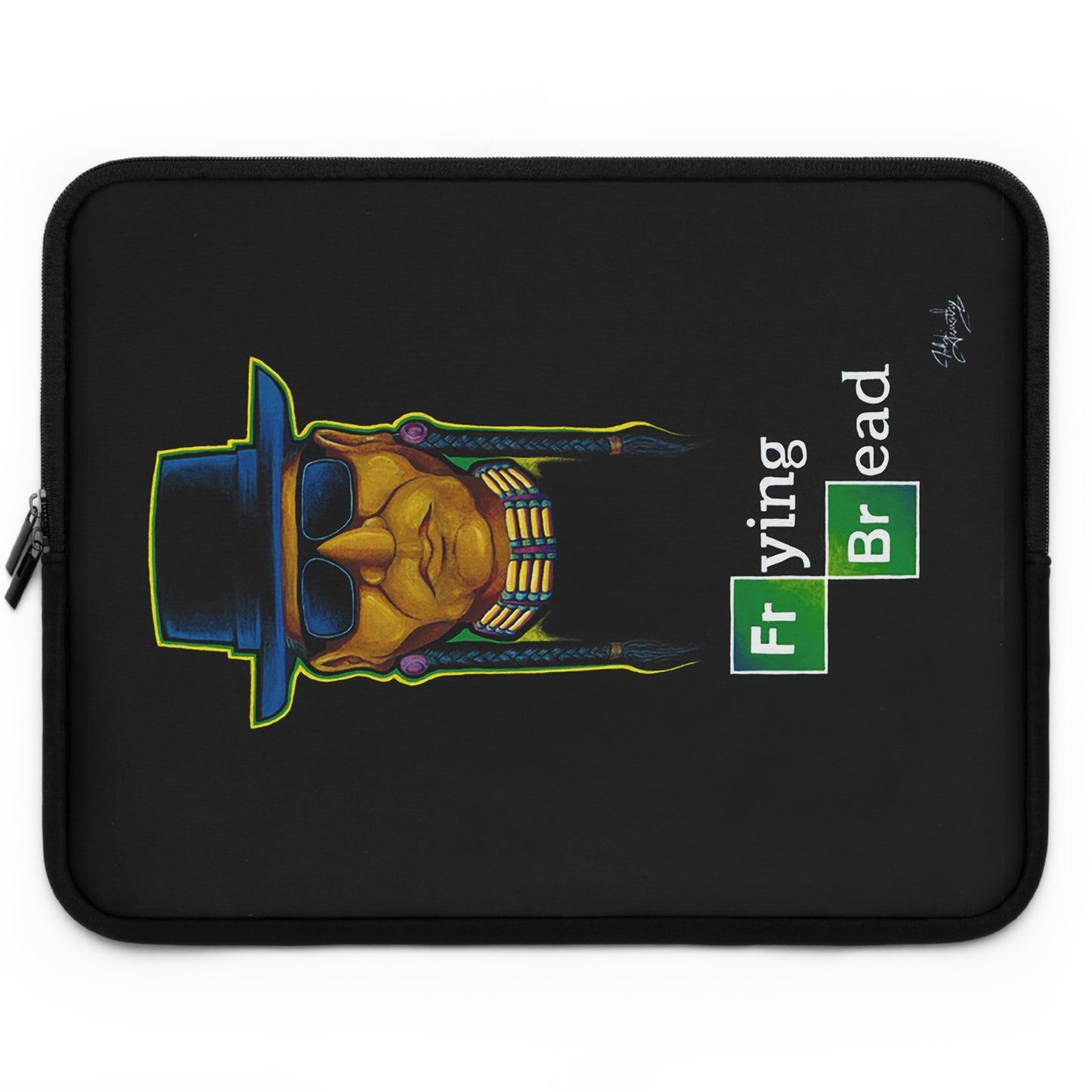 Laptop Sleeve, Walter Red, Frying Bread, Native American, Native Humor, Native Pop Art
