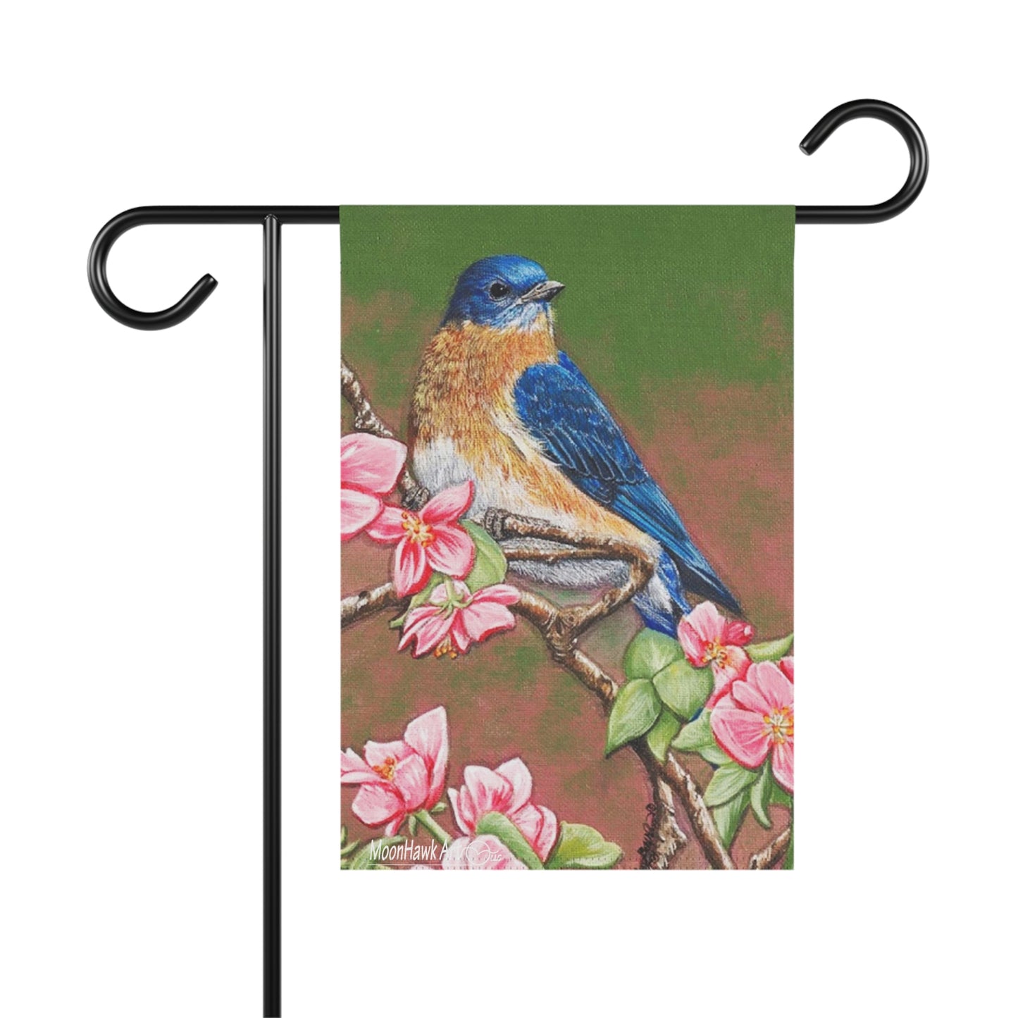 Garden & House Banner, Bluebird and floral