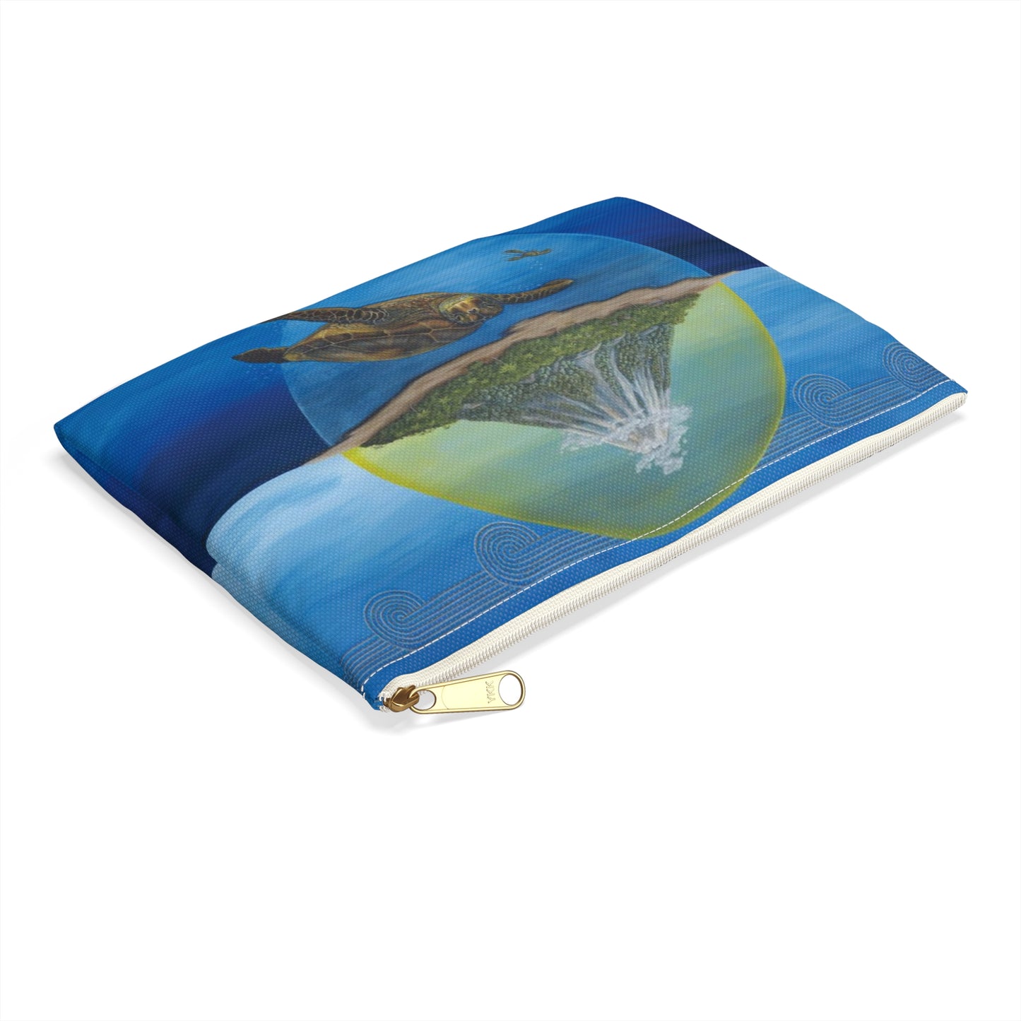 Accessory Pouch, Sea Turtle, Tropical Island, Ocean Scene, Cherokee Origins