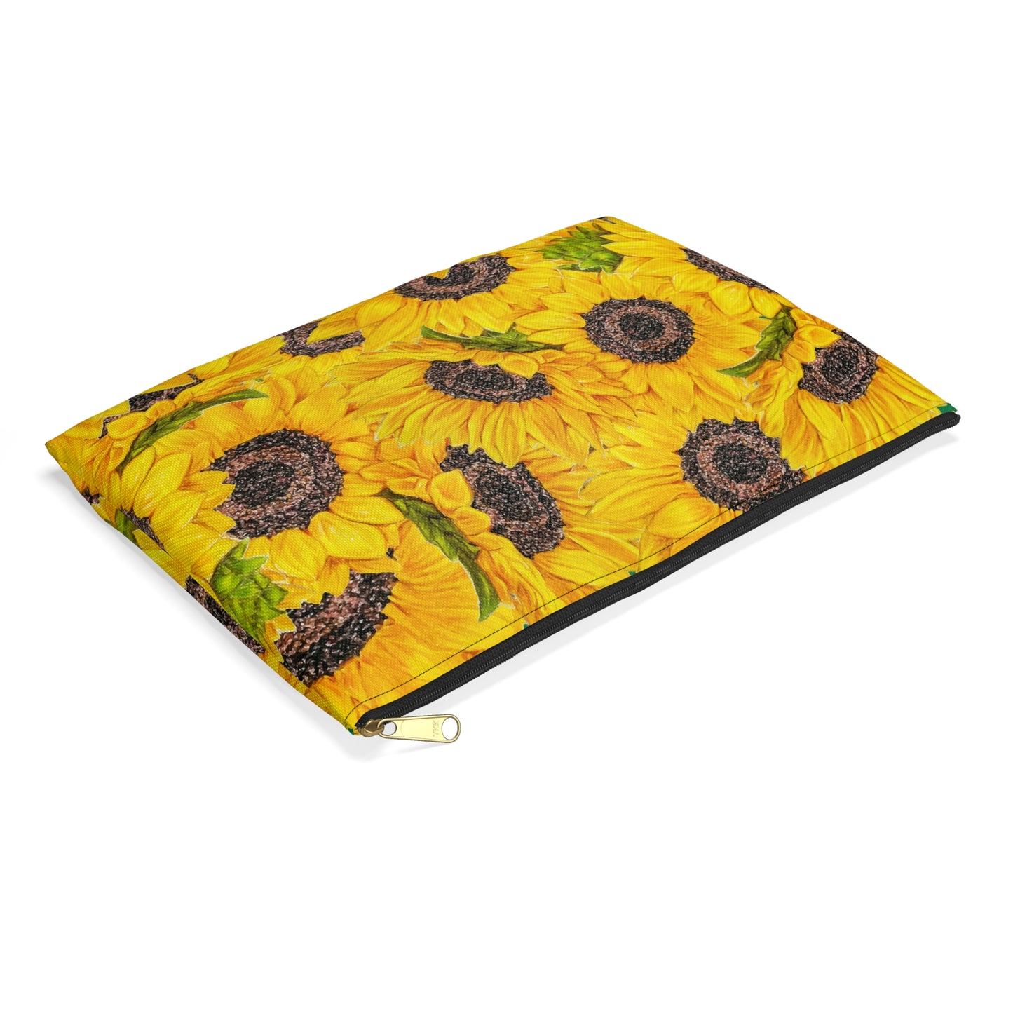 Accessory Pouch, Sunflower Theme, Oklahoma Wildflower, Yellow Floral, Sunflower Art