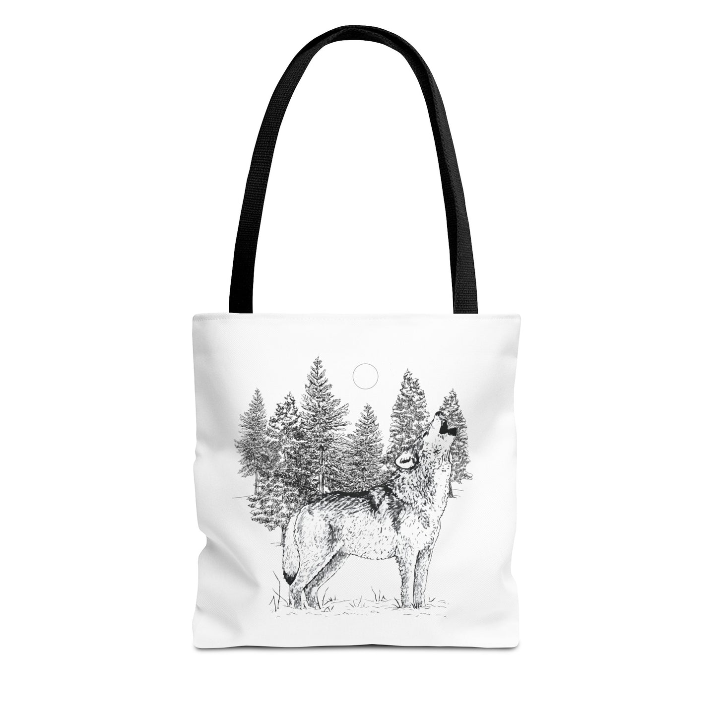 Howling Wolf Tote Bag , Travel tote, Powwow bag, Native American design