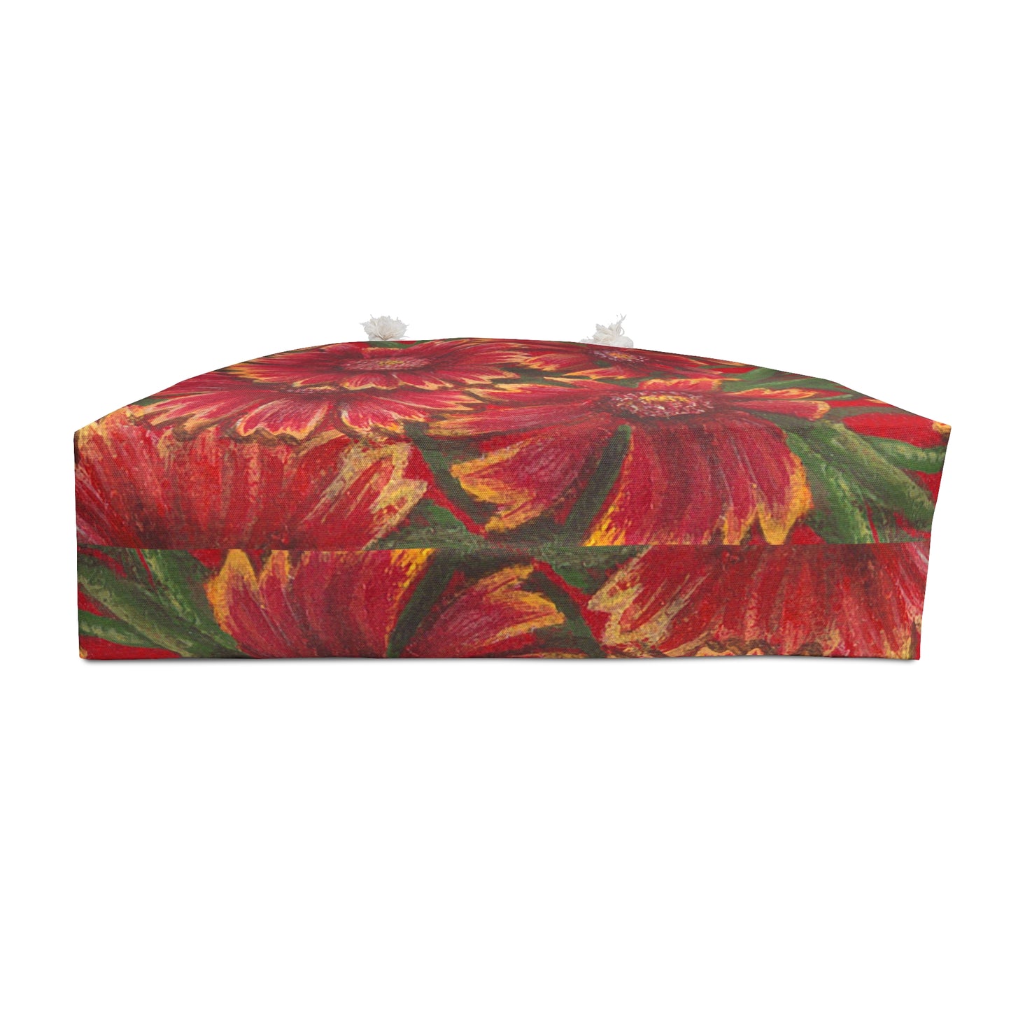 Weekender Bag, Indian Blanket, Oklahoma Wildflower, Red Floral