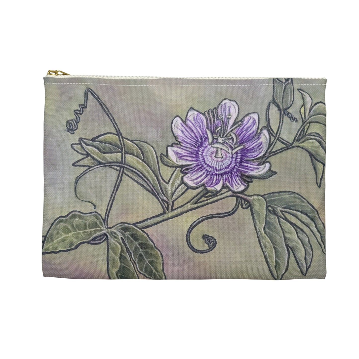 Accessory Pouch, Passion Flower, Passiflora, Maypop, Oklahoma Native, Wildflower