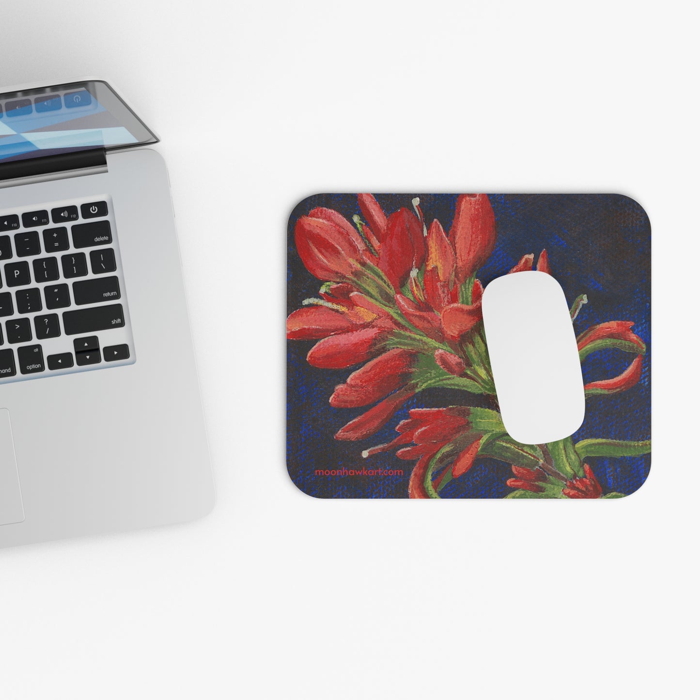 Mouse Pad (Rectangle), Indian Paintbrush, Red Floral, Oklahoma, Native Wildflowers