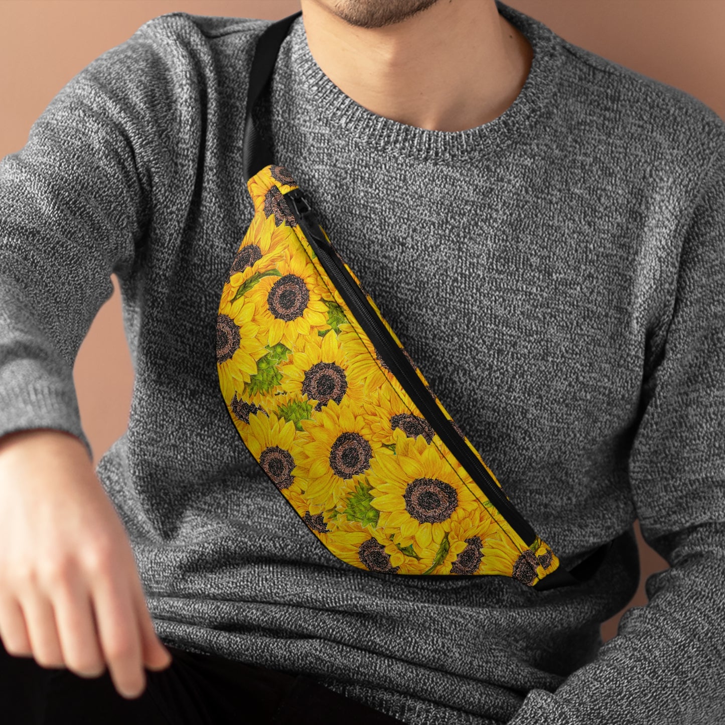 Fanny Pack, Sunflower Theme, Oklahoma Wildflower, Yellow Florals, Sunflower Art
