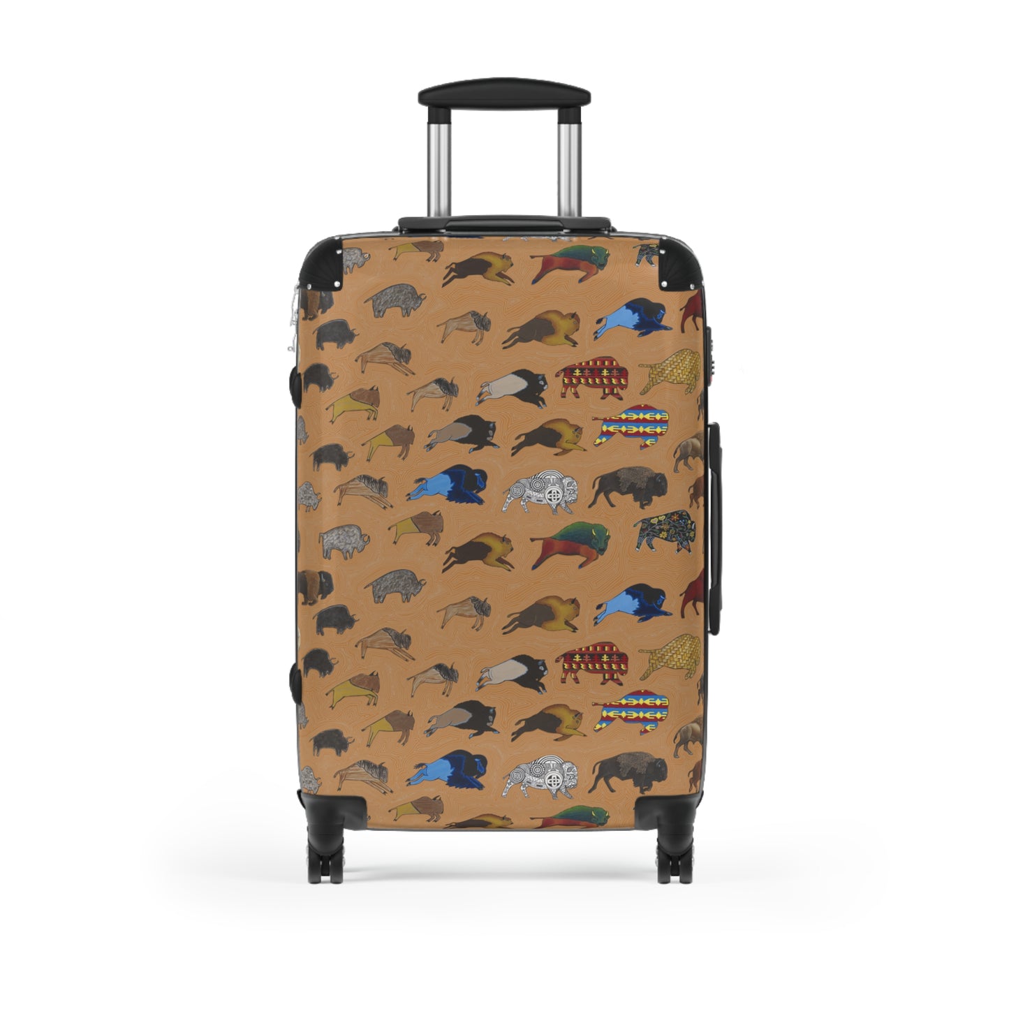 Suitcase, Brown, Bison Transition, Buffalo, Native American, Luggage, Carry On