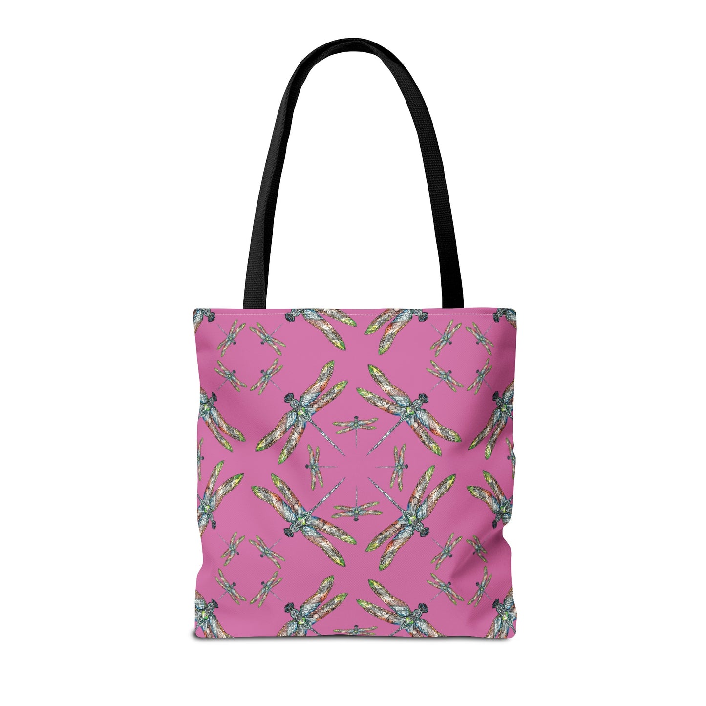 Dragonfly Tote Bag, Pink, Native American Design, Shoulder bag, Powwow tote, Carry all