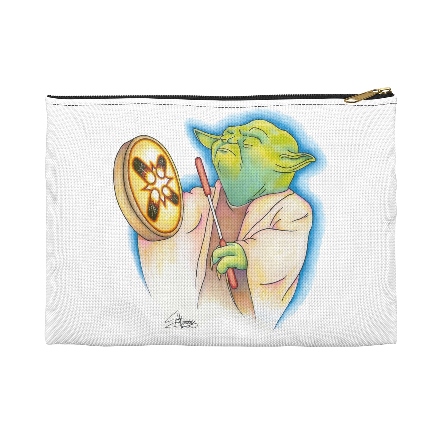 Accessory Pouch, Song From Long Ago, Alien Playing Native Hand Drum, Native American, Native Humor, Pop Art