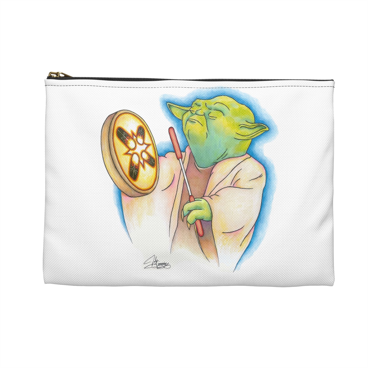 Accessory Pouch, Song From Long Ago, Alien Playing Native Hand Drum, Native American, Native Humor, Pop Art
