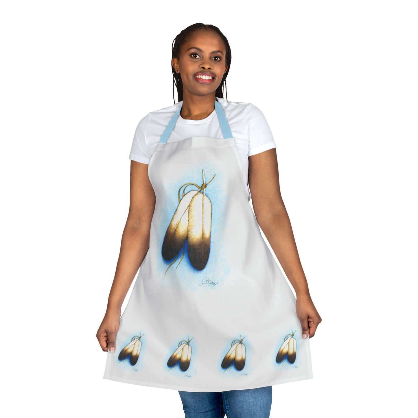 Apron with Feather Art