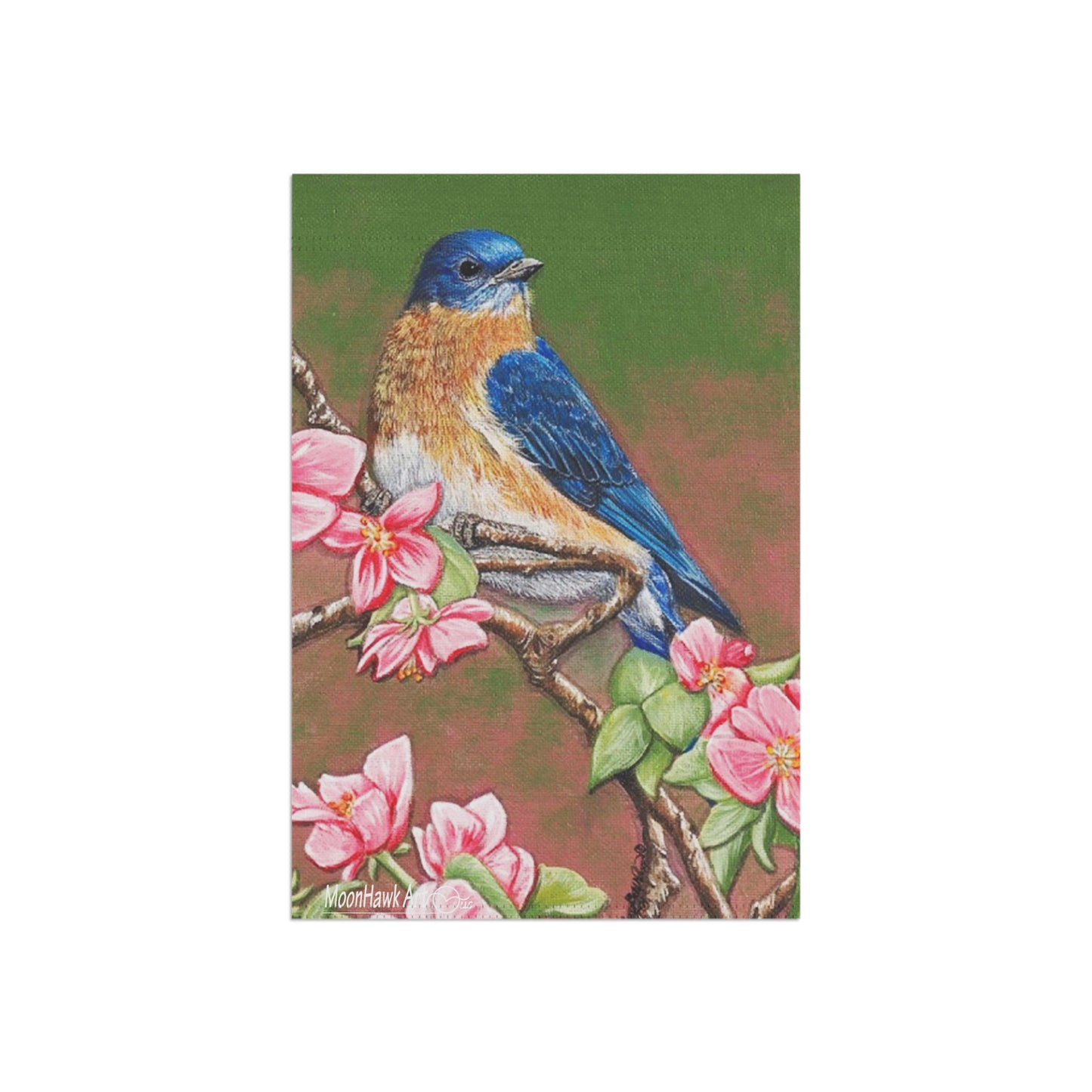 Garden & House Banner, Bluebird and floral