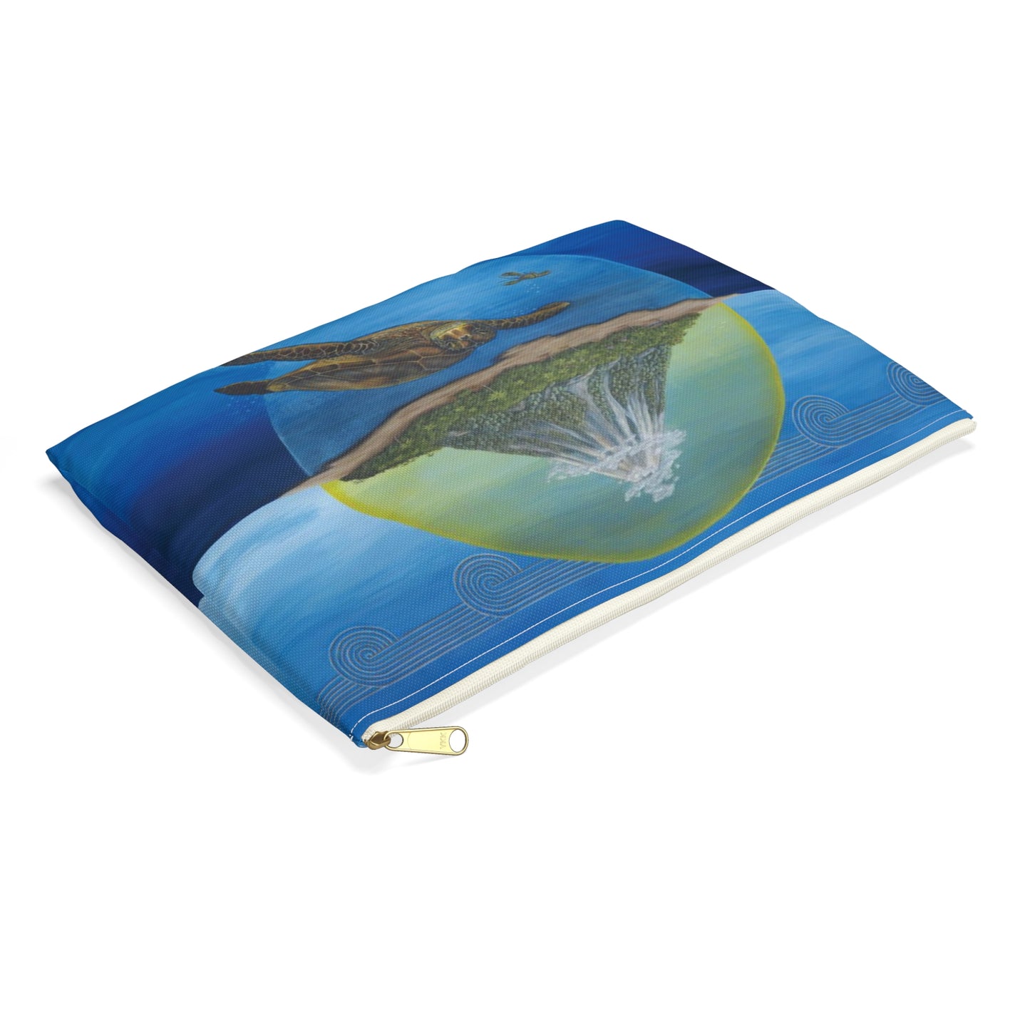Accessory Pouch, Sea Turtle, Tropical Island, Ocean Scene, Cherokee Origins