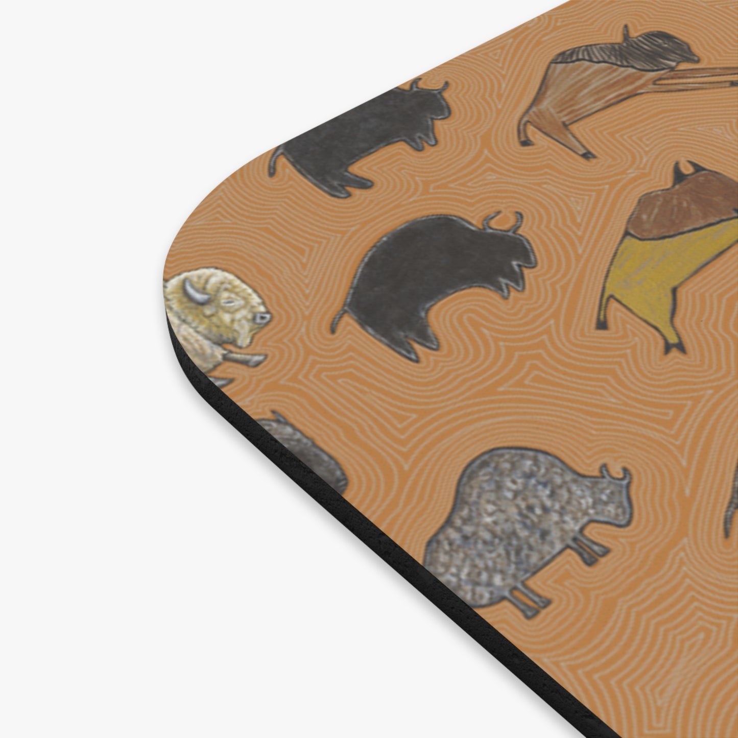 Mouse Pad, Brown, Bison Transition, Buffalo, Native American, Indigenous Design, Oklahoma