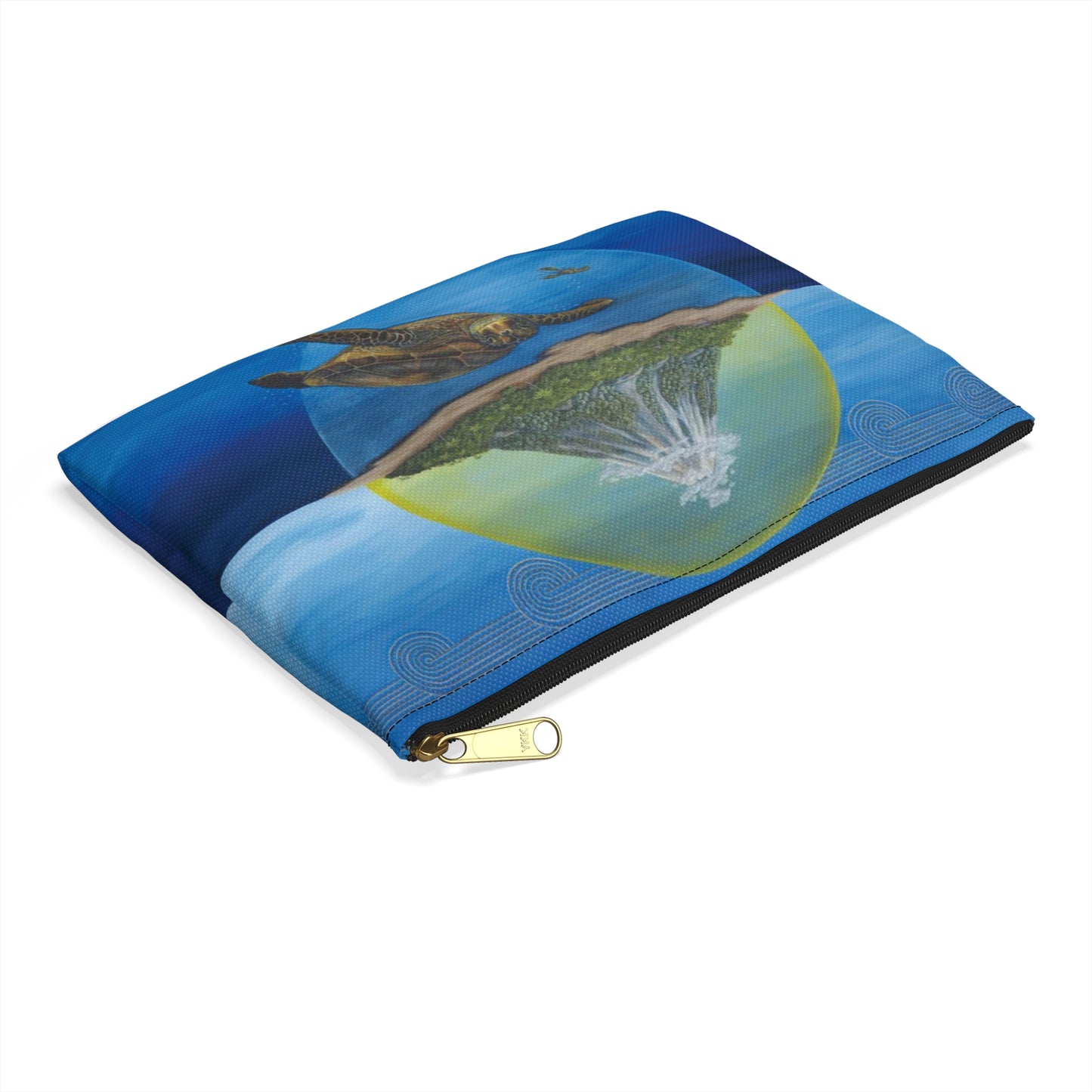Accessory Pouch, Sea Turtle, Tropical Island, Ocean Scene, Cherokee Origins