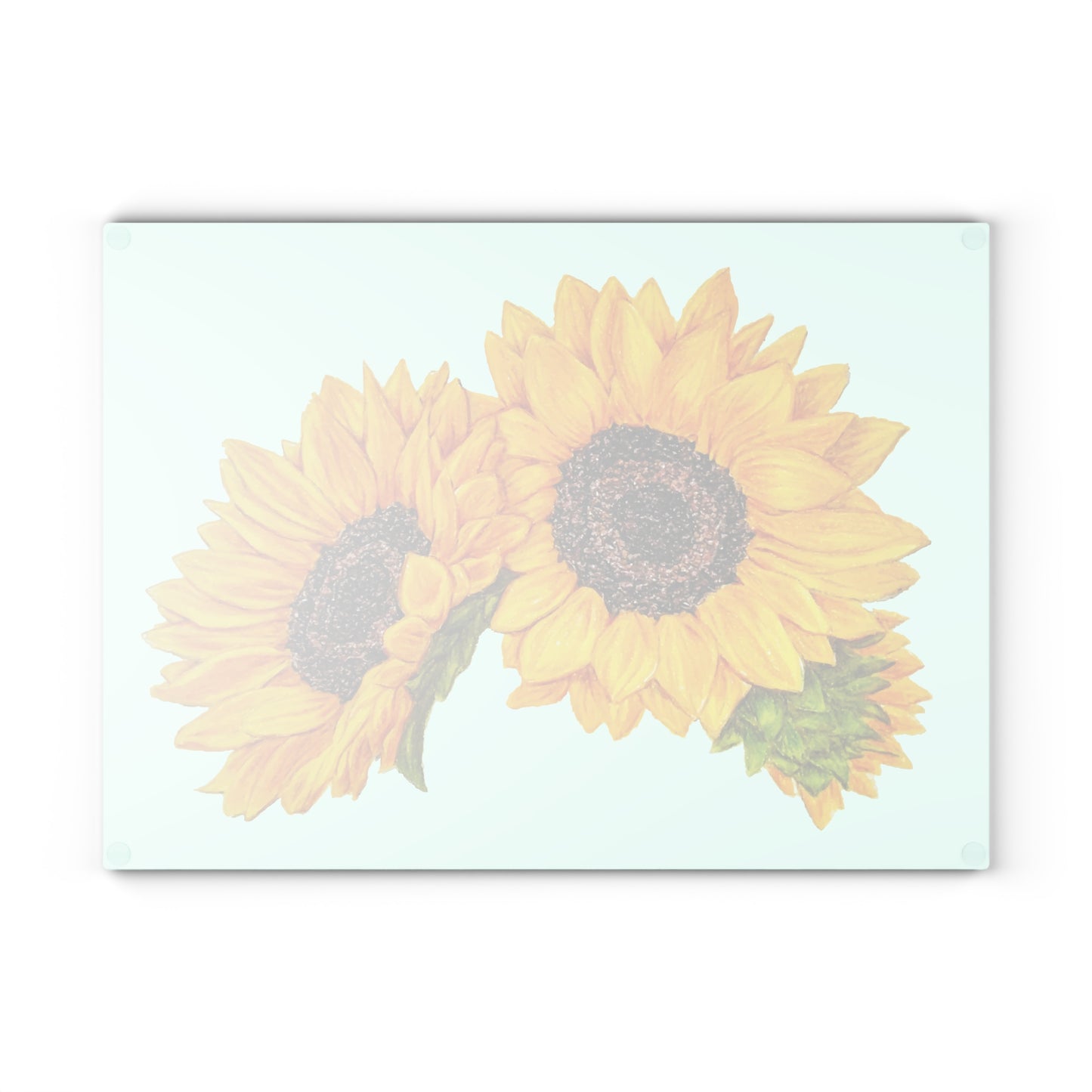Glass Cutting Board, Kitchen Accessory, Sunflower Theme, Sunflower Art, Wildflowers, Oklahoma Wildflower, Yellow Floral