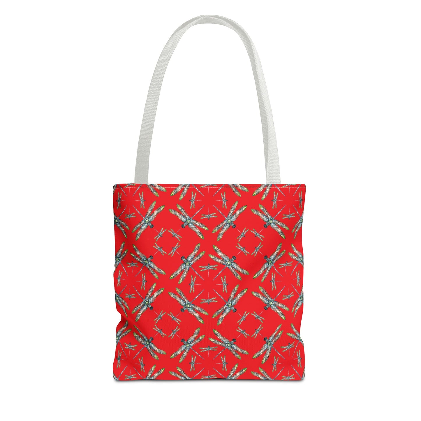 Tote Bag, Dragonfly, Red, Native American Design