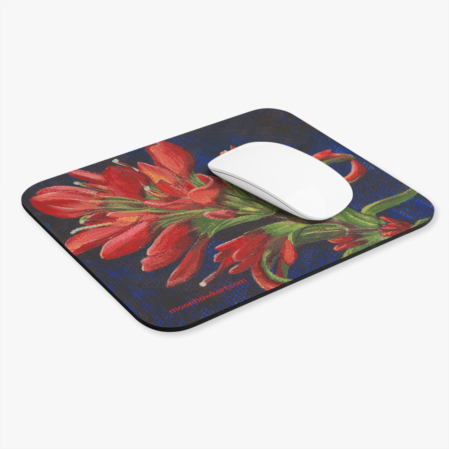 Mouse Pad (Rectangle), Indian Paintbrush, Red Floral, Oklahoma, Native Wildflowers