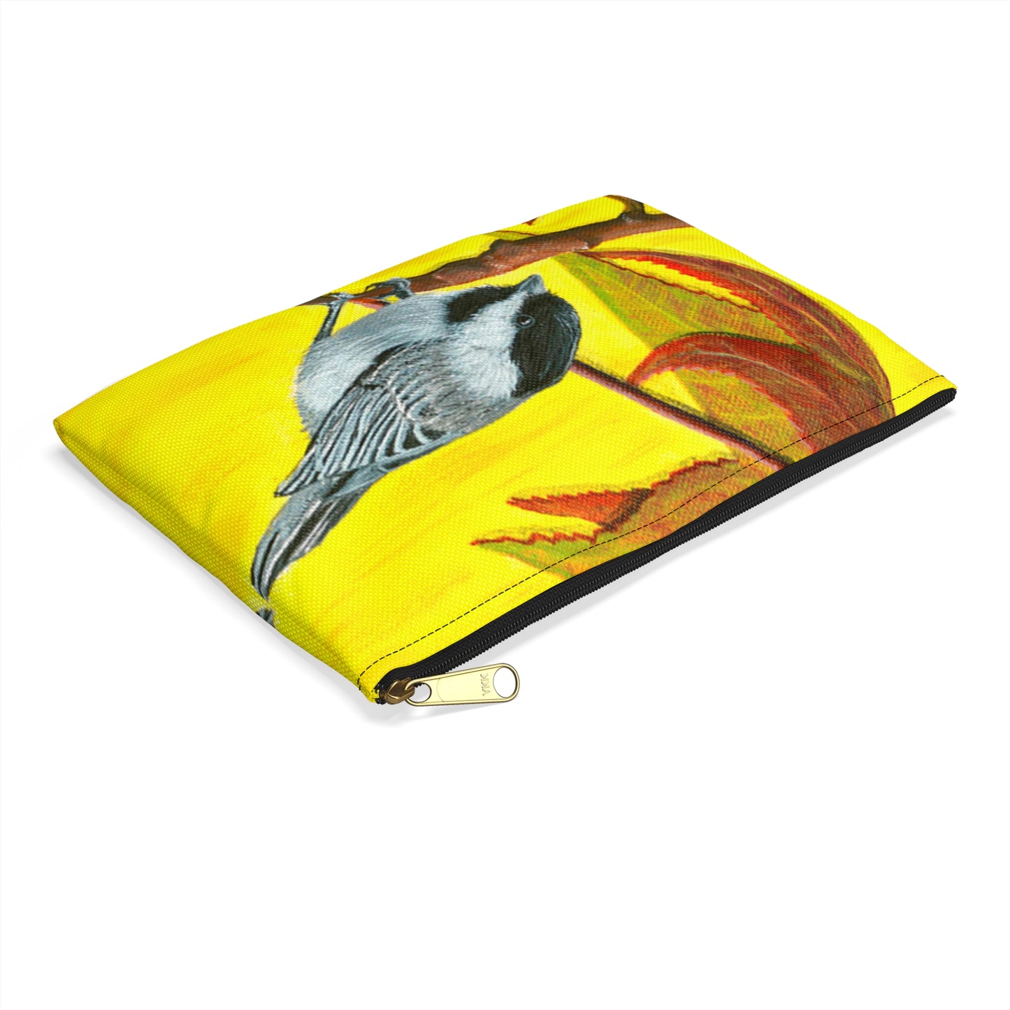 Accessory Pouch, Chickadee, Fall Theme, Yellow