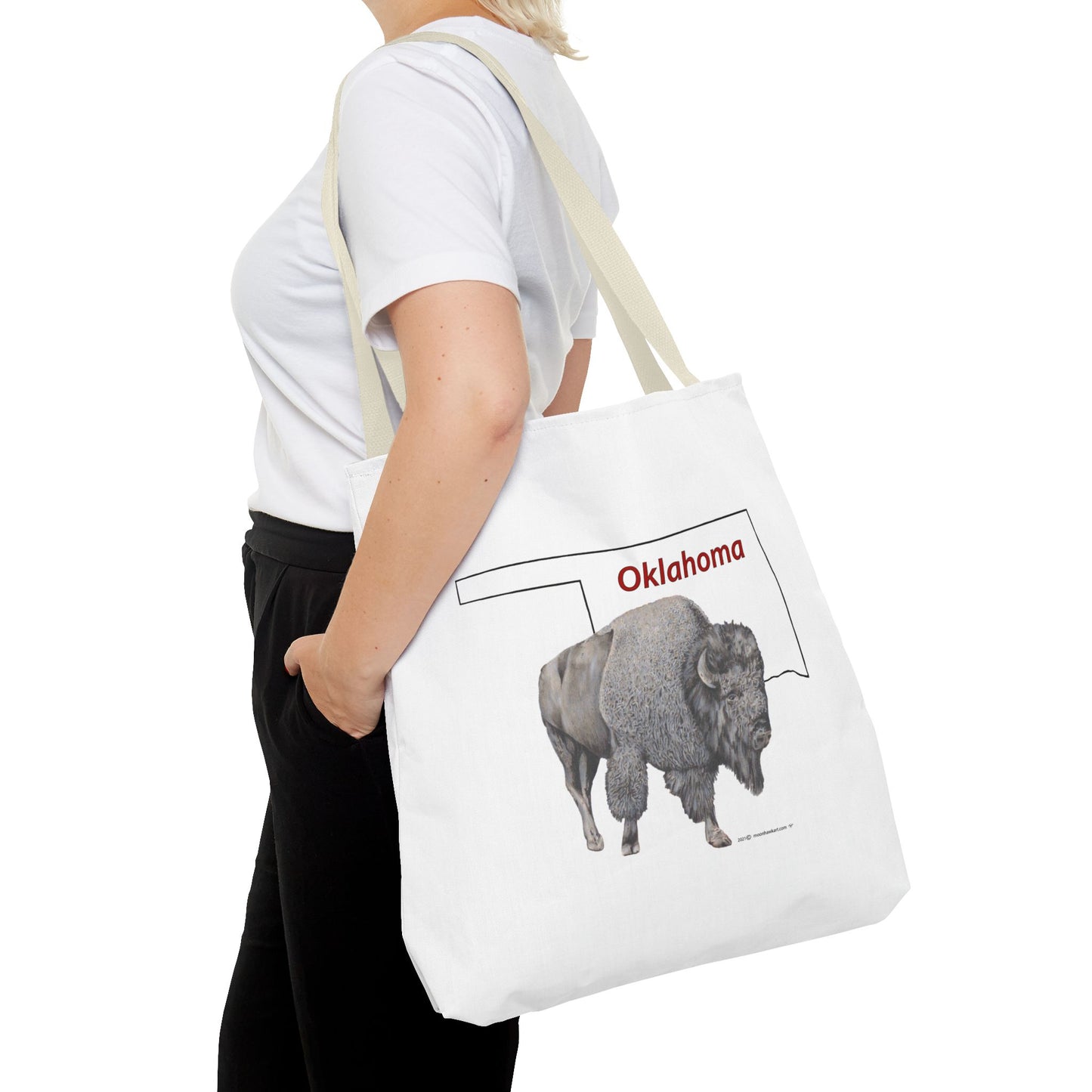 Tote Bag, Oklahoma Bison, Native American Design