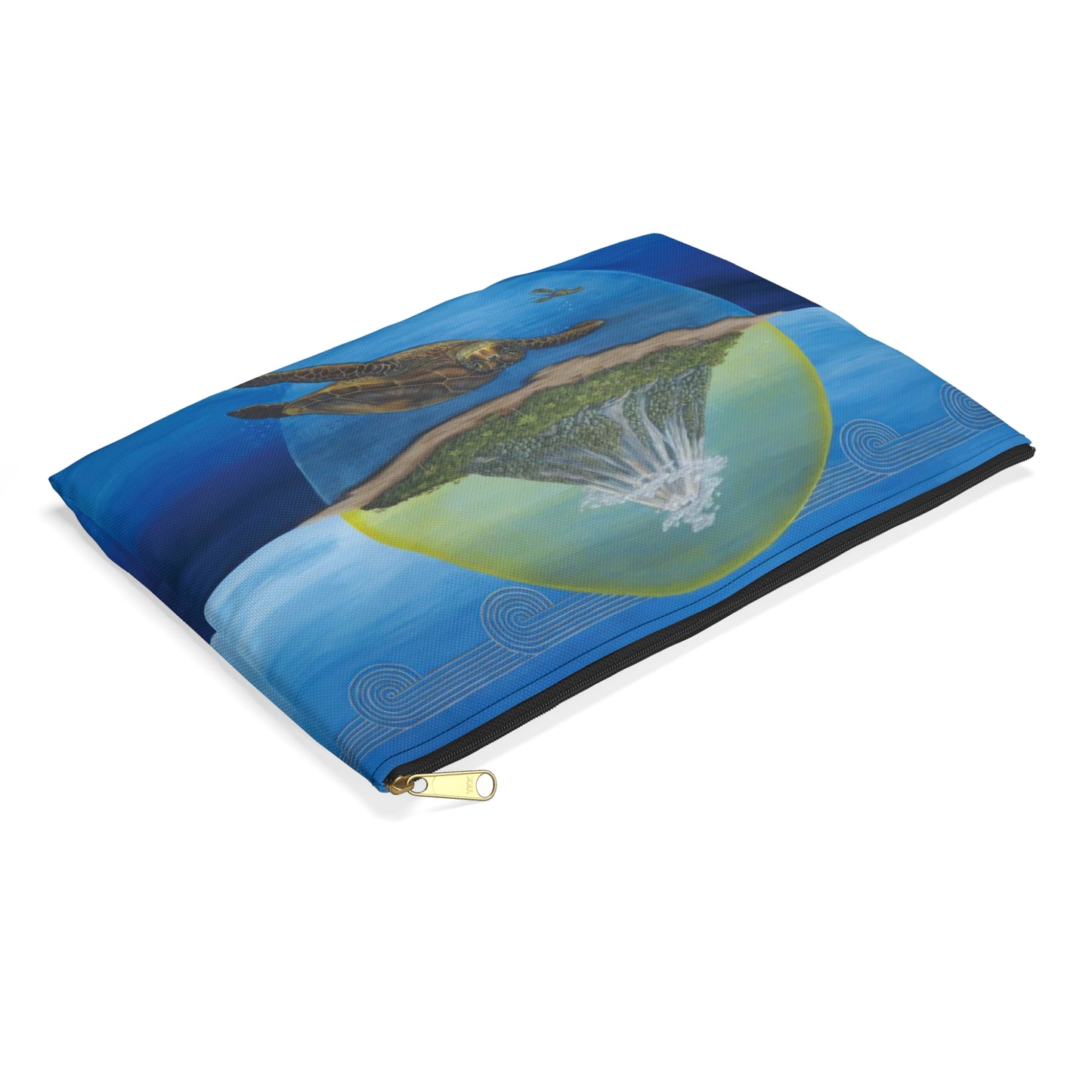 Accessory Pouch, Sea Turtle, Tropical Island, Ocean Scene, Cherokee Origins
