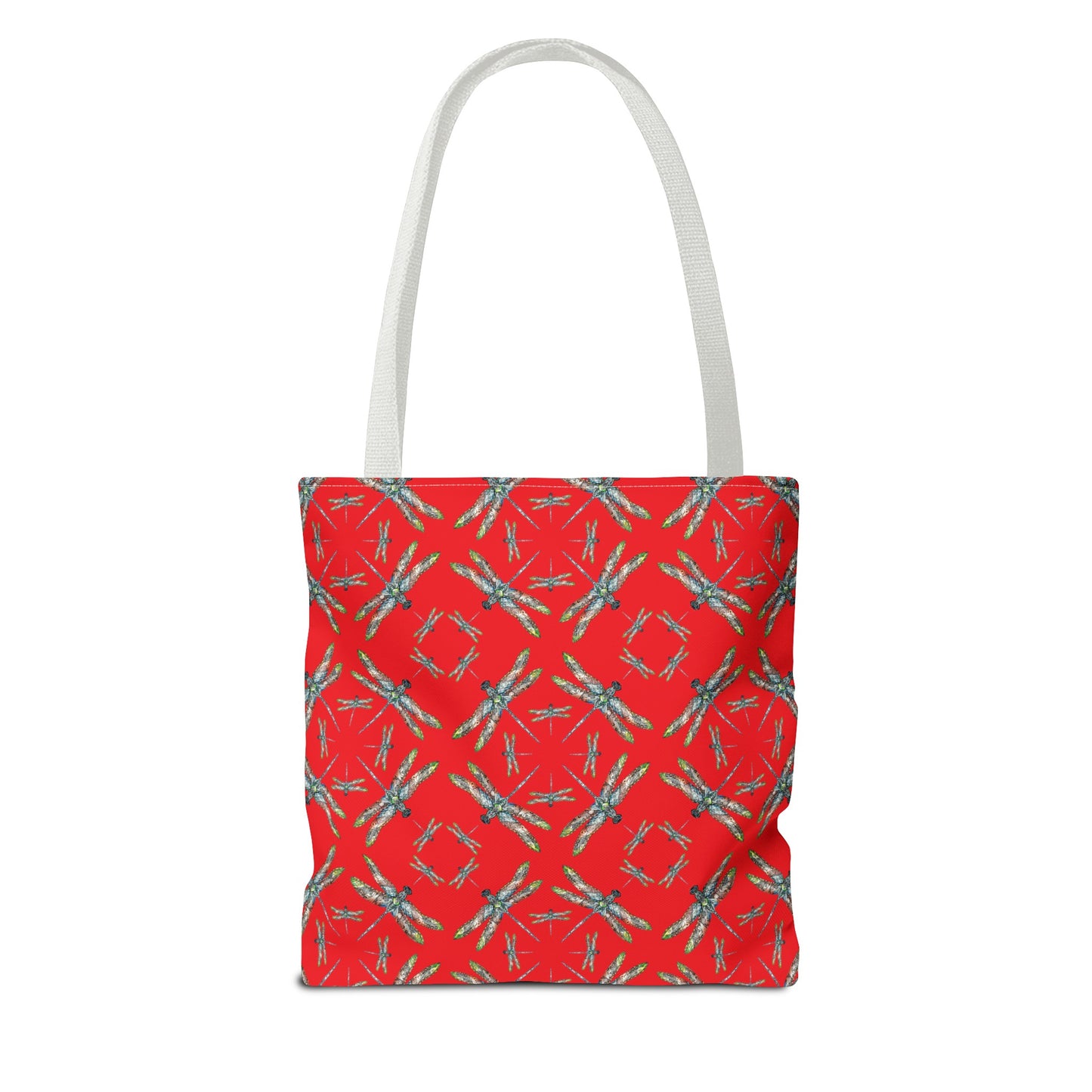 Tote Bag, Dragonfly, Red, Native American Design