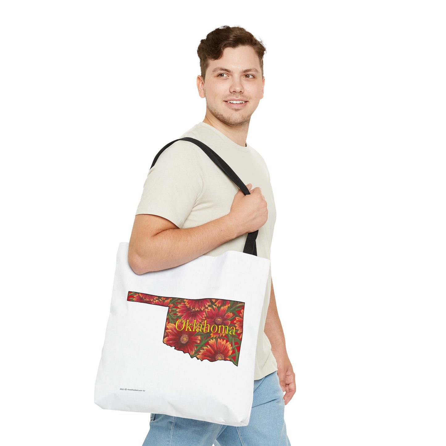 Oklahoma Indian Blanket, Tote Bag, Wildflowers, Book Bag, Oklahoma State Wildflower