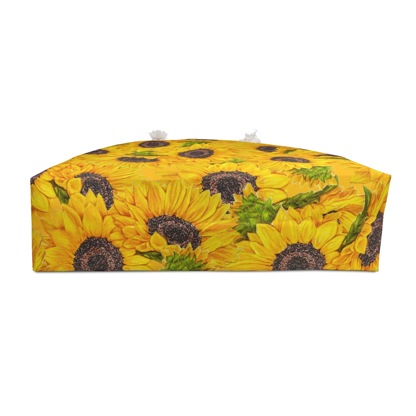 Sunflower Beach Weekender Bag – Bright Floral Travel Tote - Oklahoma Wildflowers