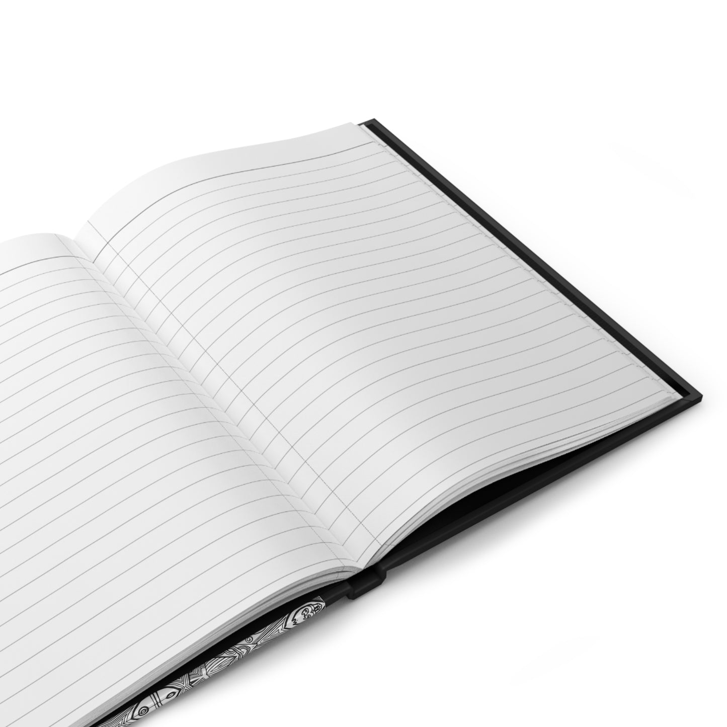 Black and White Tribal Motif Hardcover Journal Matte