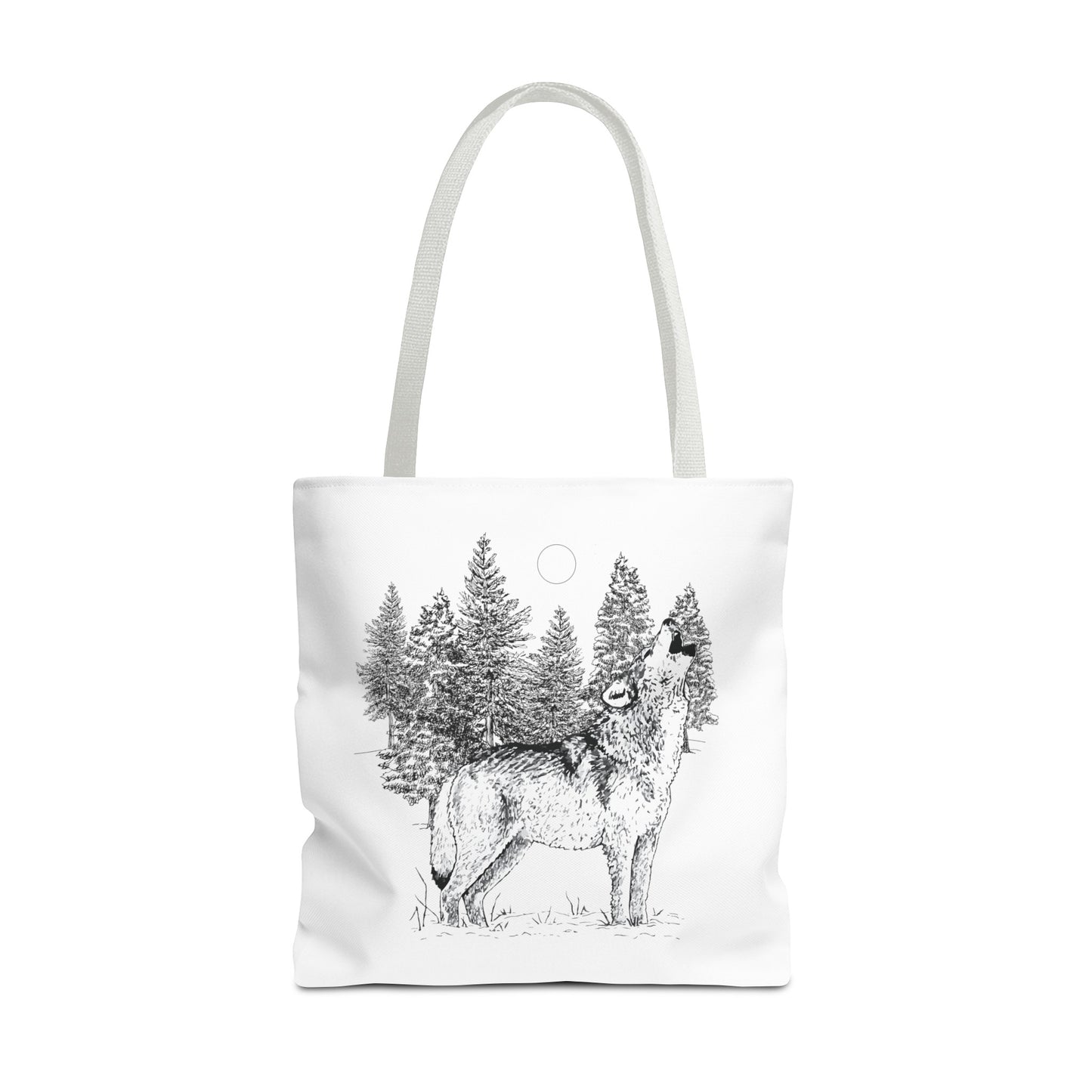 Howling Wolf Tote Bag , Travel tote, Powwow bag, Native American design