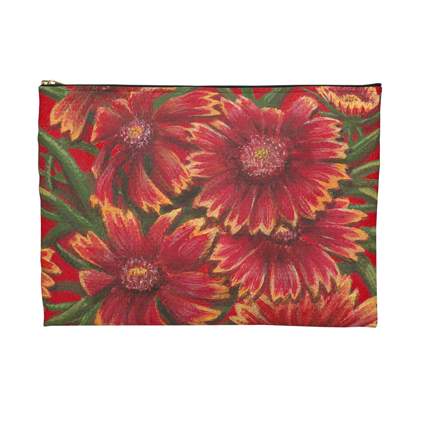 Accessory Pouch, Indian Blanket, Oklahoma State Wildflower, Native Floral