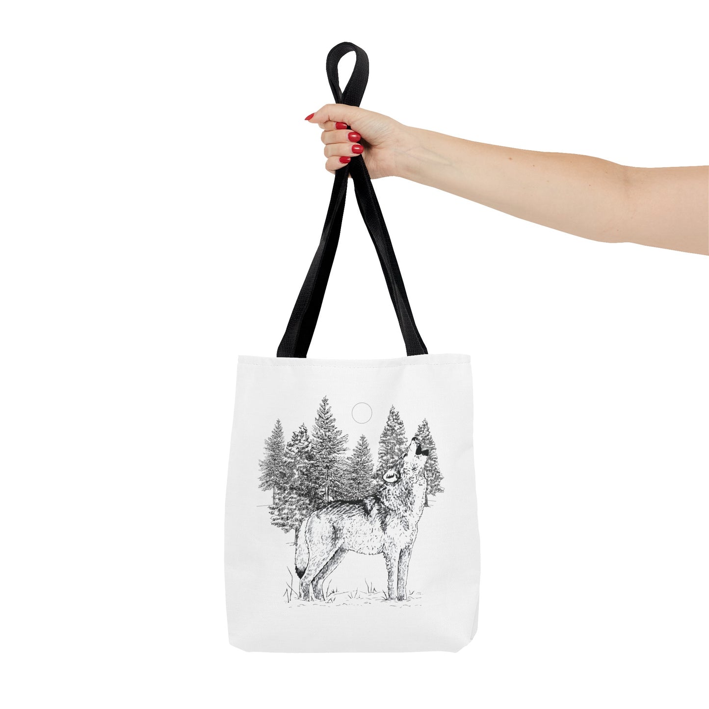 Howling Wolf Tote Bag , Travel tote, Powwow bag, Native American design