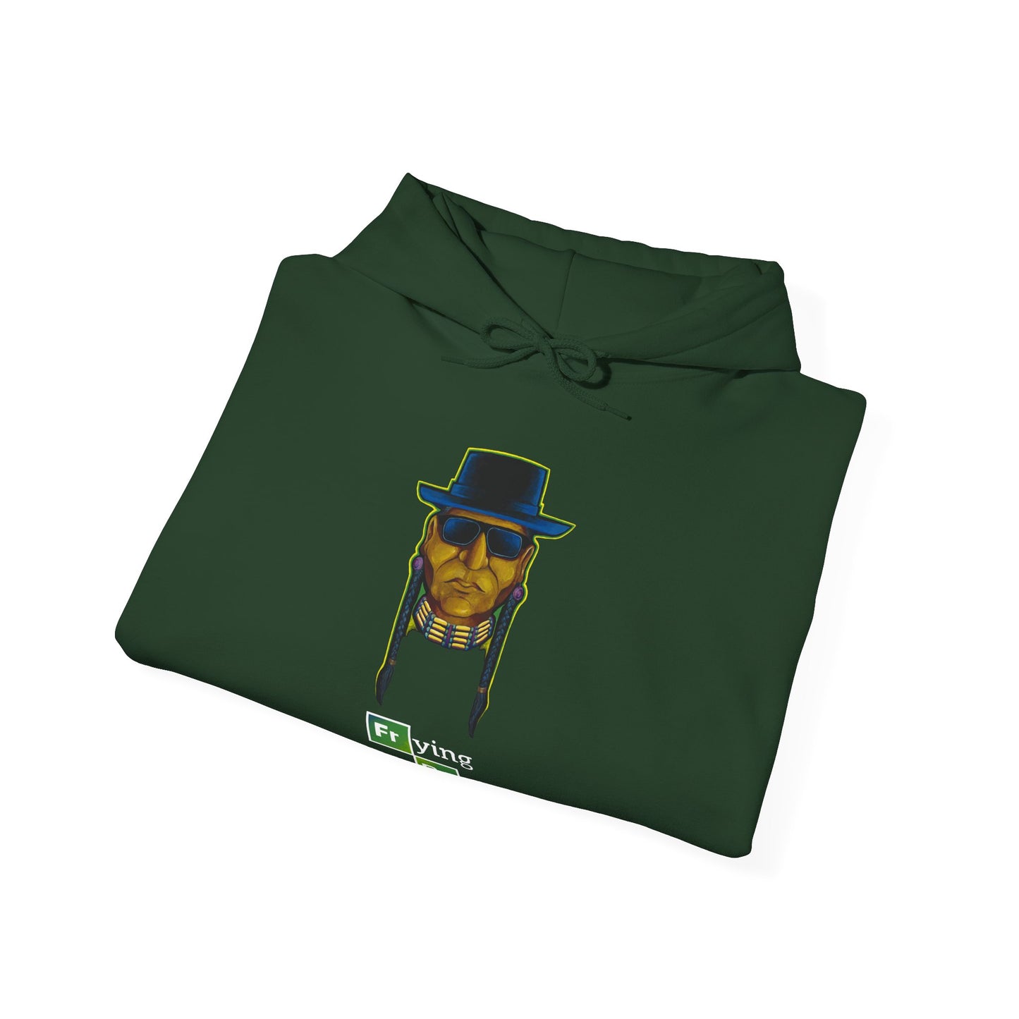 Unisex Heavy Blend™ Hooded Sweatshirt, Walter Red, Frying Bread, Native American, Pop Art, Native Humor