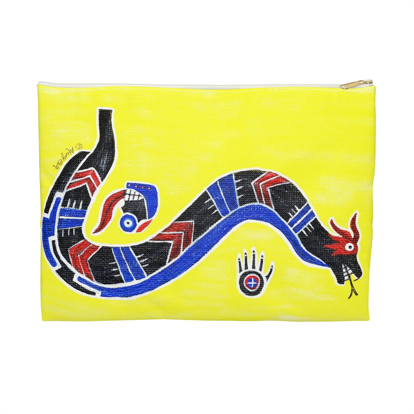 Accessory Pouch, Spiro Serpent, SouthEast Mound Symbol, Ancient Tribal Motif, Native American
