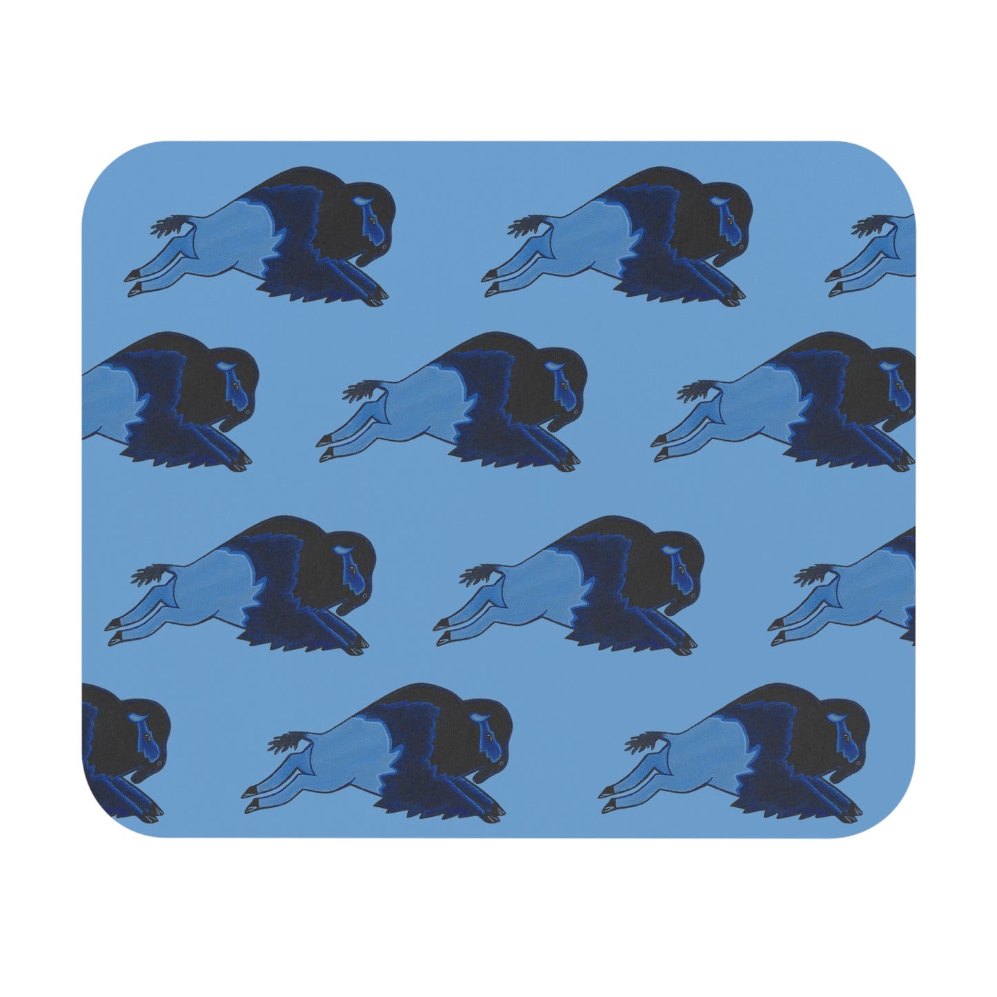 Mouse Pad, Blue Bison, Native American