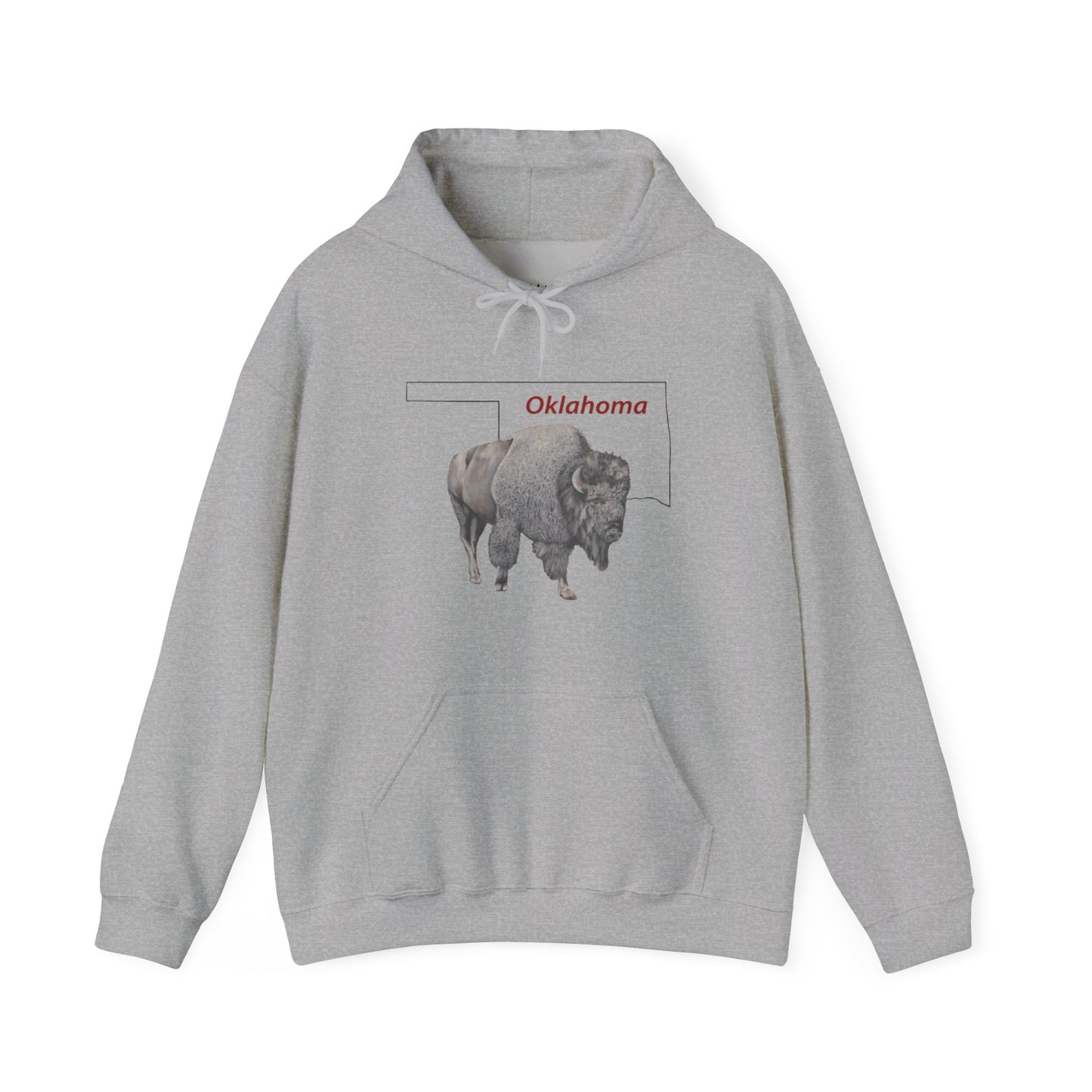 Unisex Heavy Blend™ Hooded Sweatshirt, Oklahoma, Bison