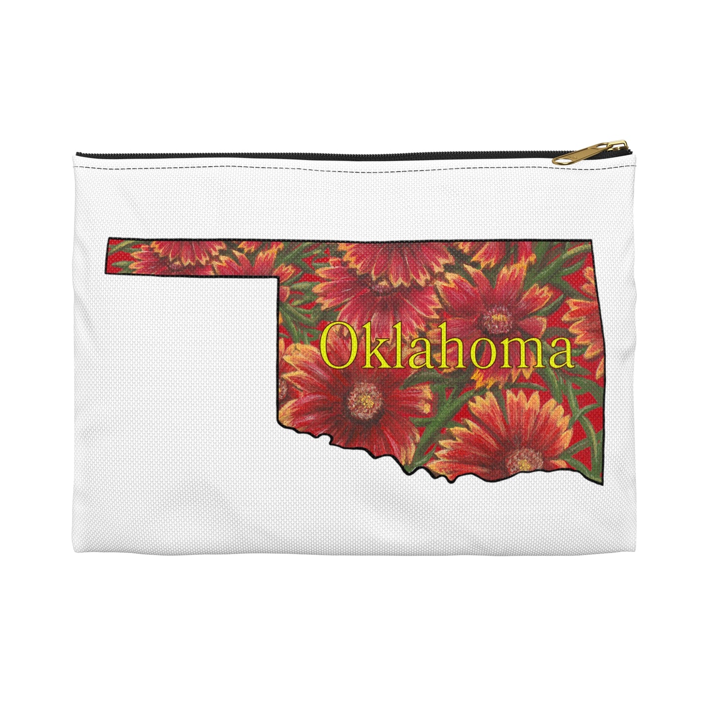 Accessory Pouch, Oklahoma, Indian Blanket, Oklahoma State Wildflower