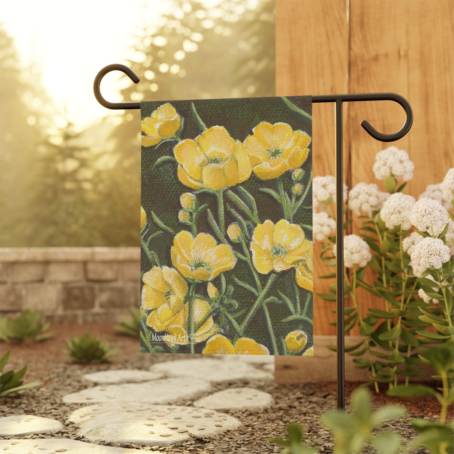 Garden & House Banner, Buttercups Floral